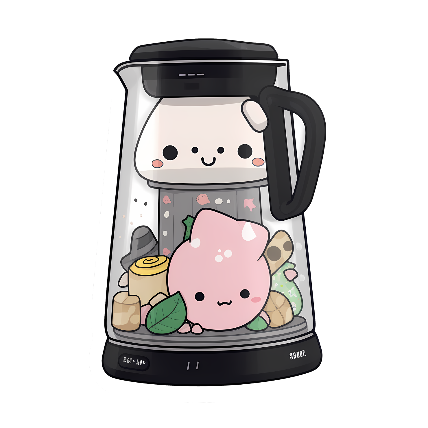 Kawaii Blender cartoon sticker png transparent #26