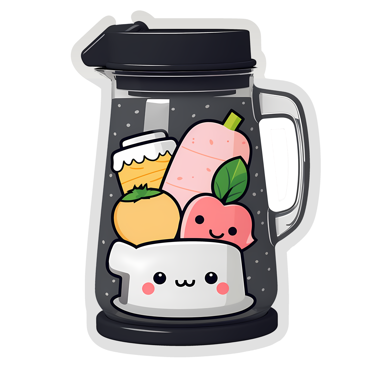 Kawaii Blender cartoon sticker png transparent #29