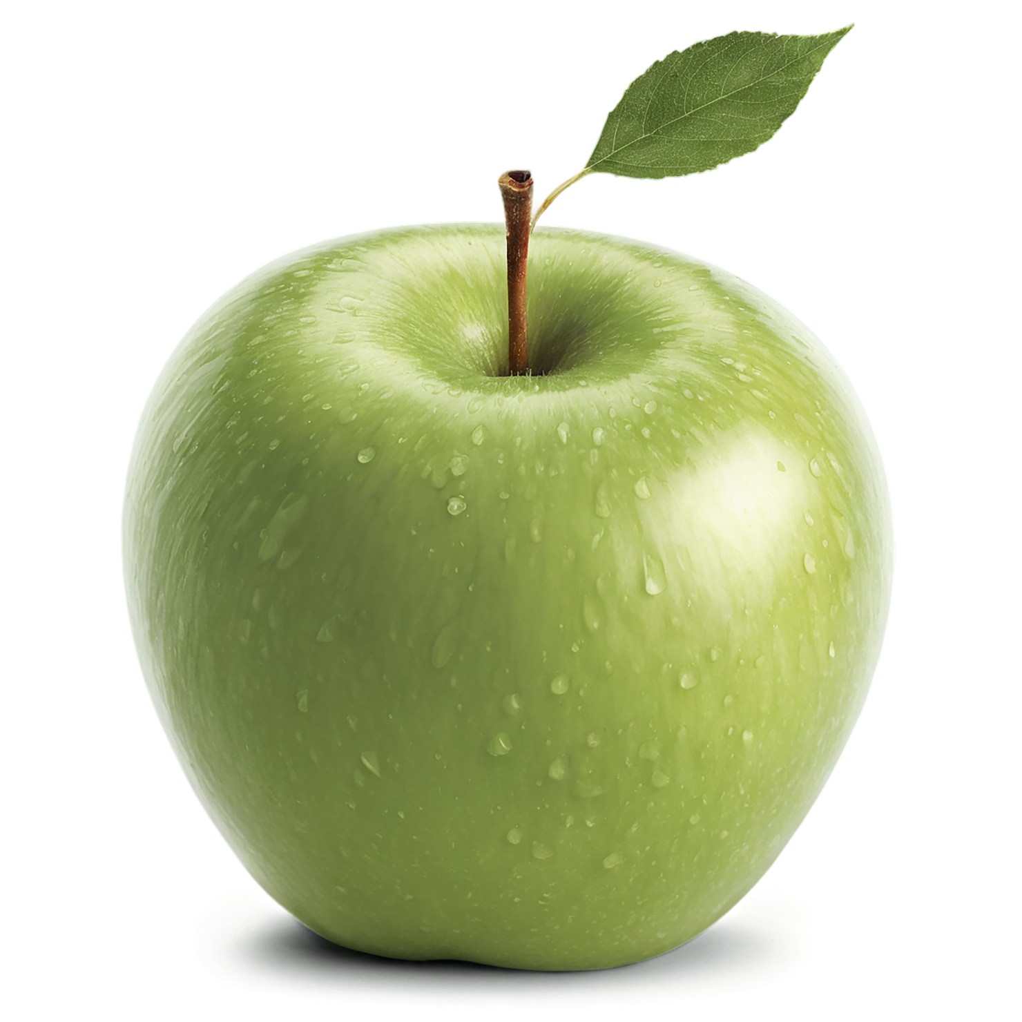 Green apple fruit isolated on transparent background #148