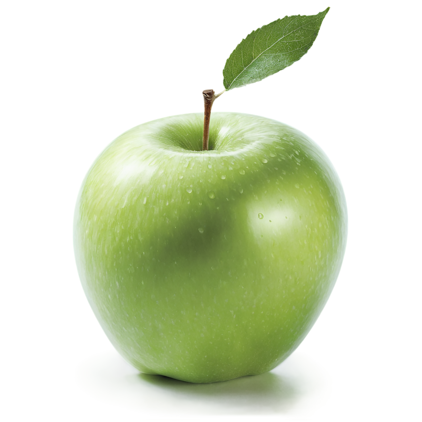 Green apple fruit isolated on transparent background #149