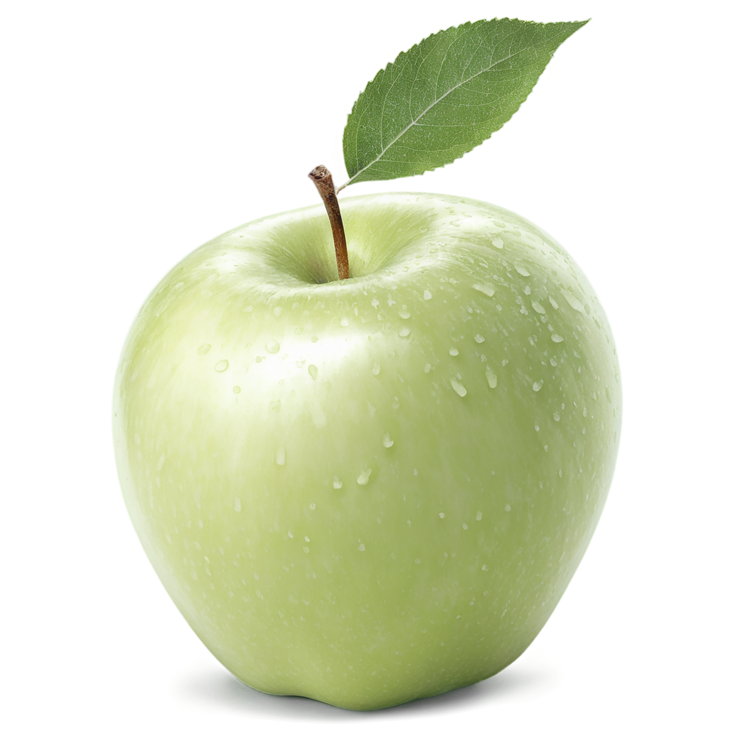 Green apple fruit isolated on transparent background #155