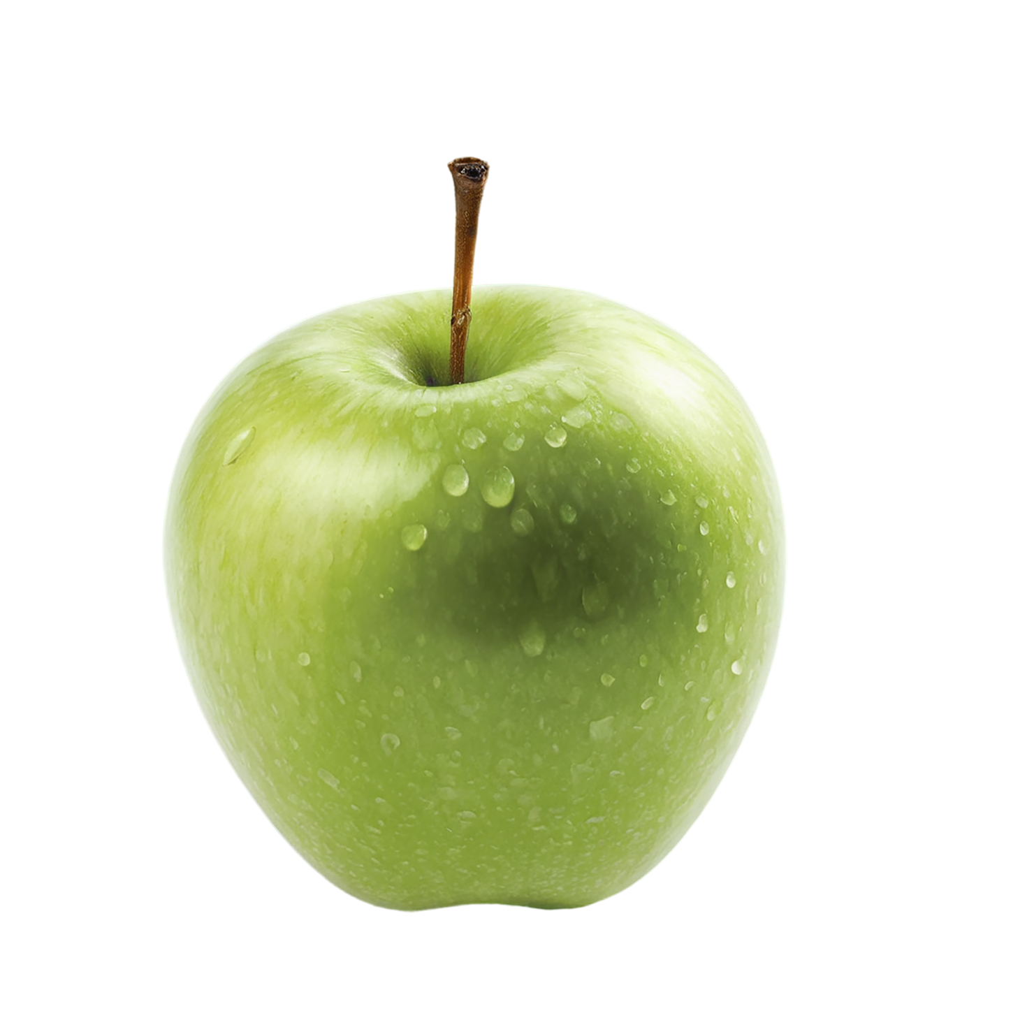 Green apple fruit isolated on transparent background #162