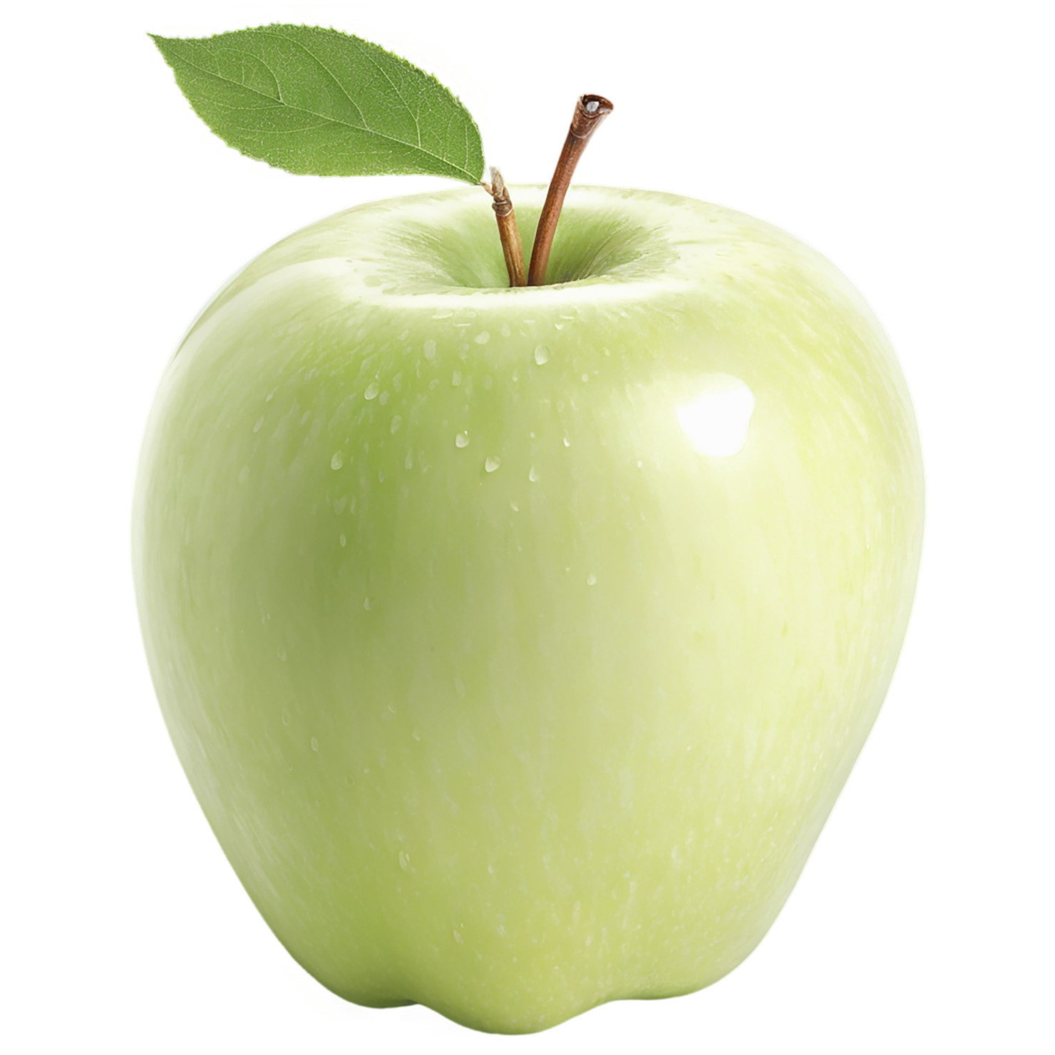 Green apple fruit isolated on transparent background #163