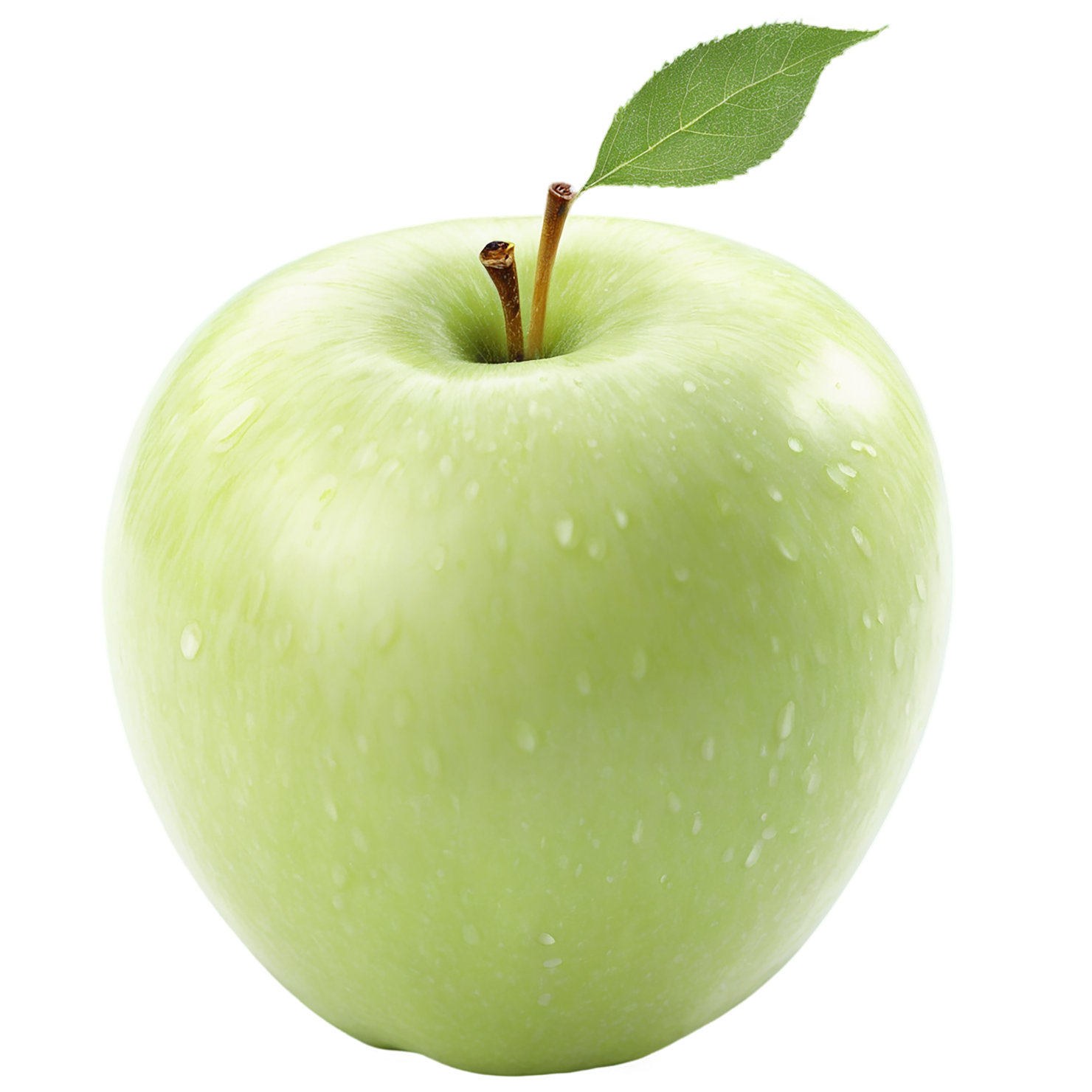 Green apple fruit isolated on transparent background #165