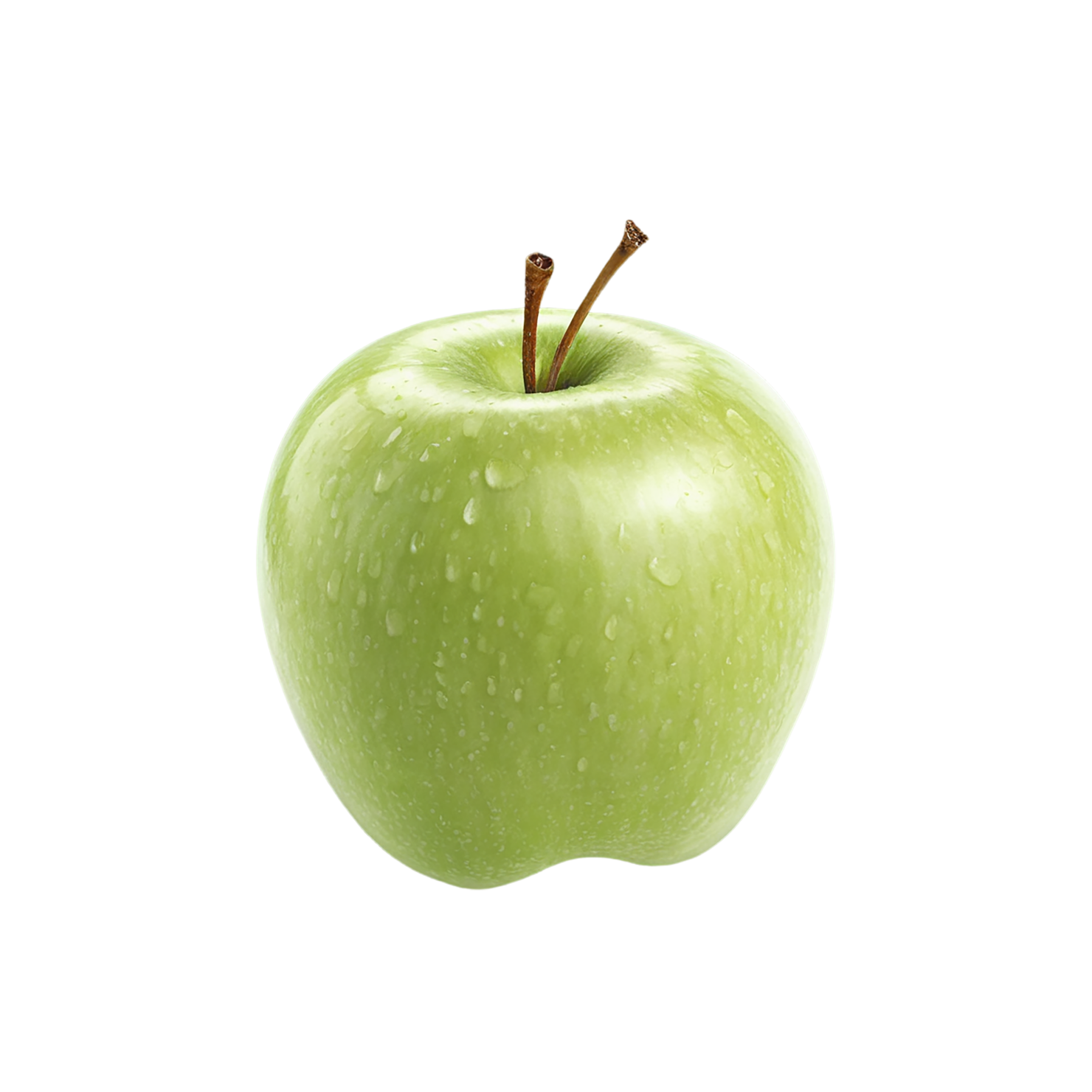 Green apple fruit isolated on transparent background #180