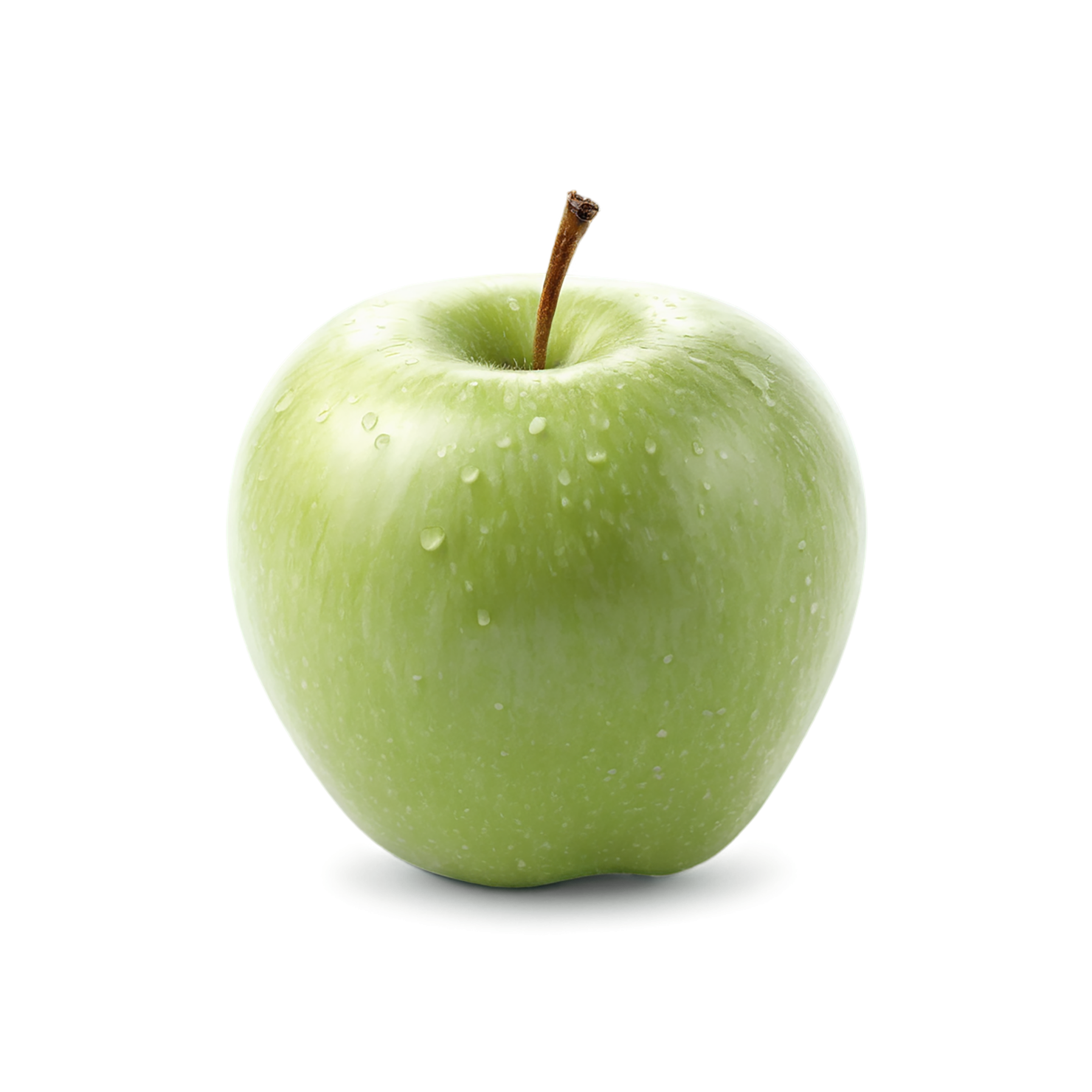 Green apple fruit isolated on transparent background #201