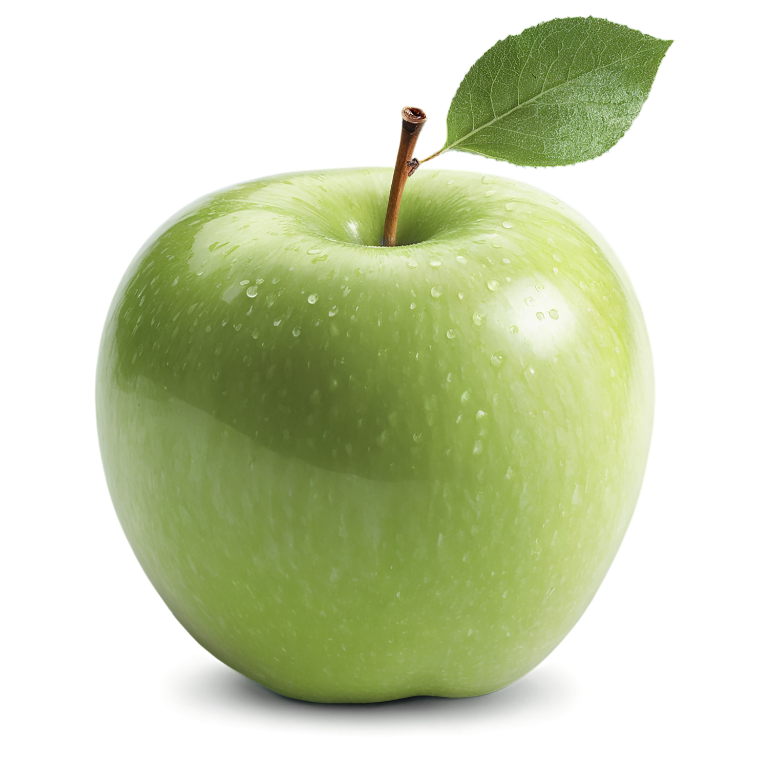 Green apple fruit isolated on transparent background #206