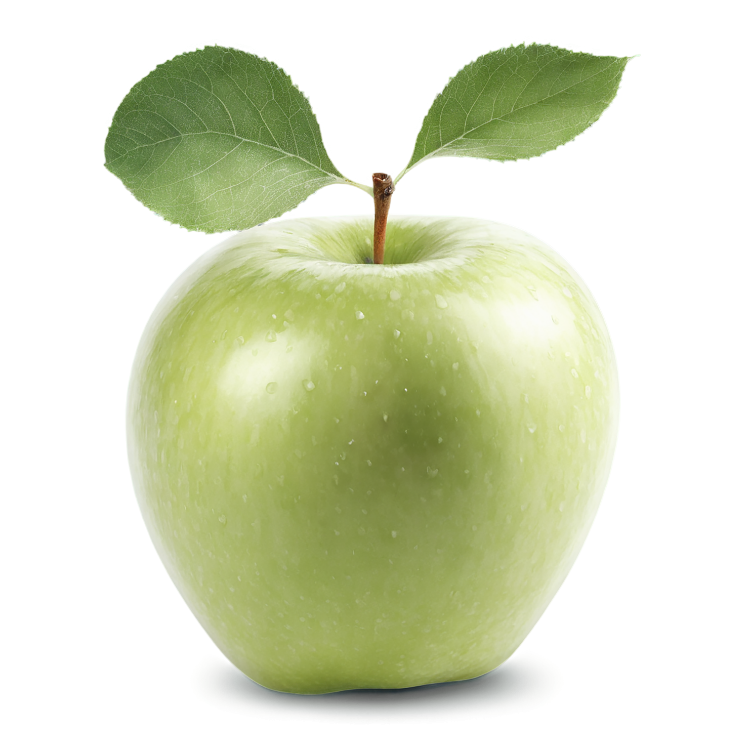 Green apple fruit isolated on transparent background #212