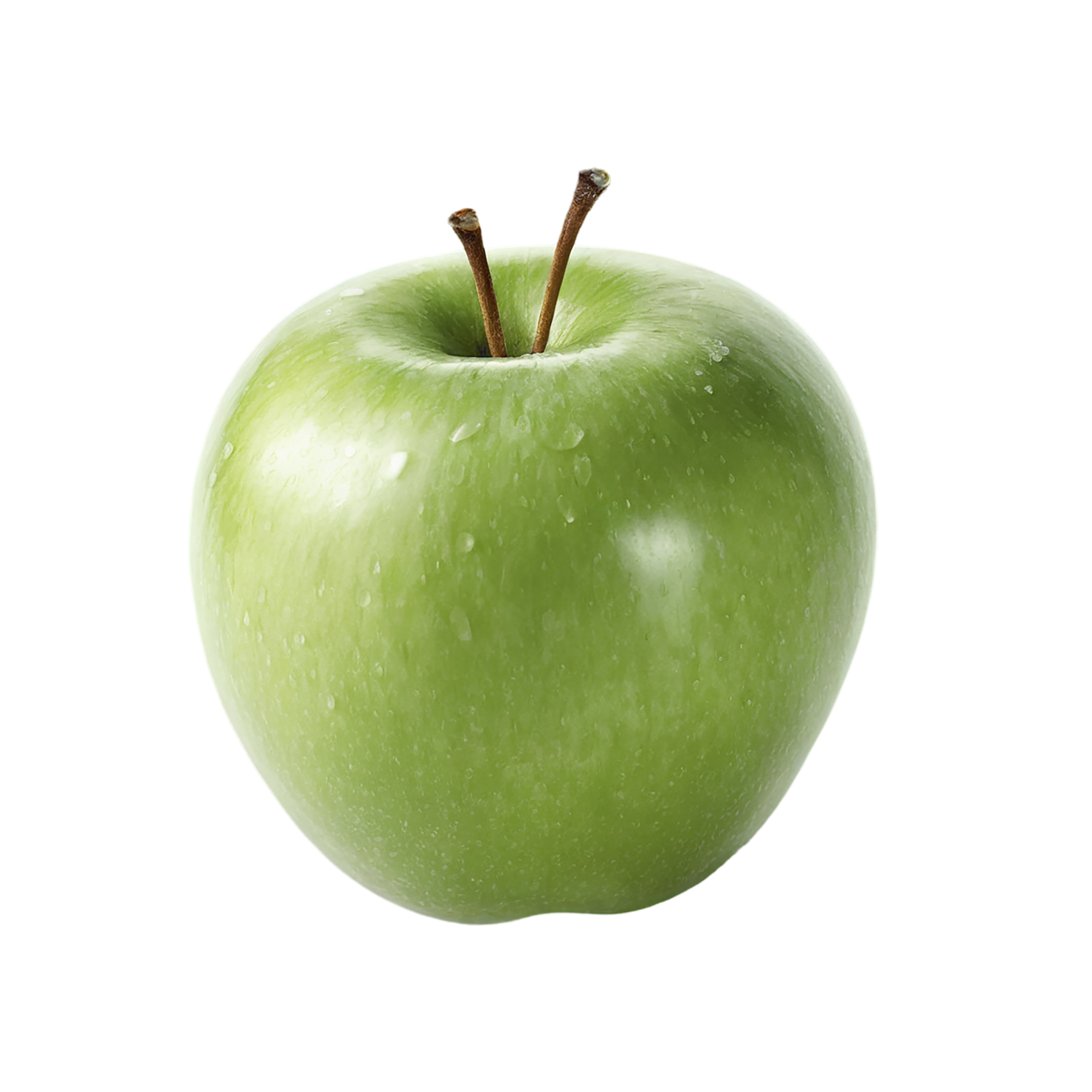 Green apple fruit isolated on transparent background #214