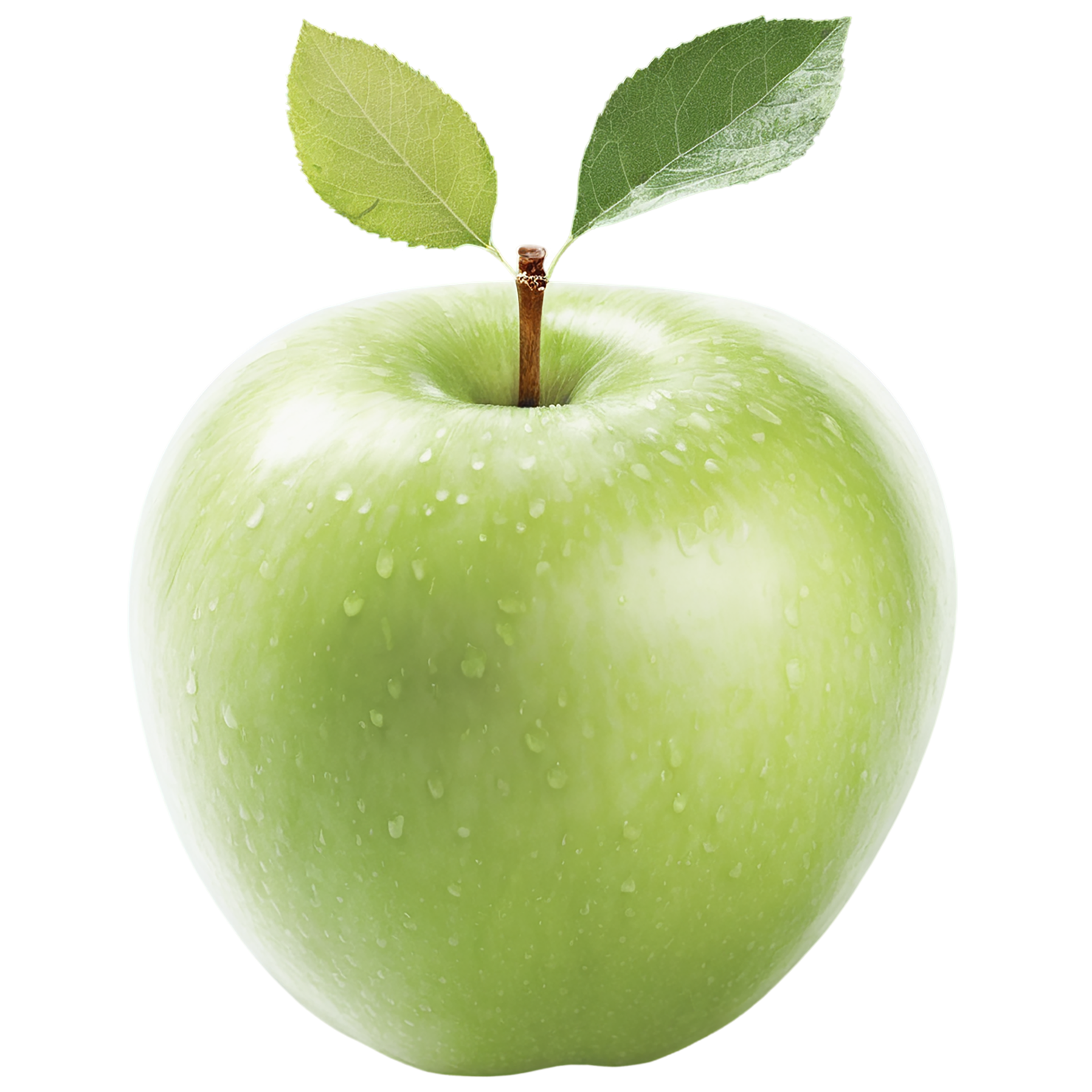 Green apple fruit isolated on transparent background #217