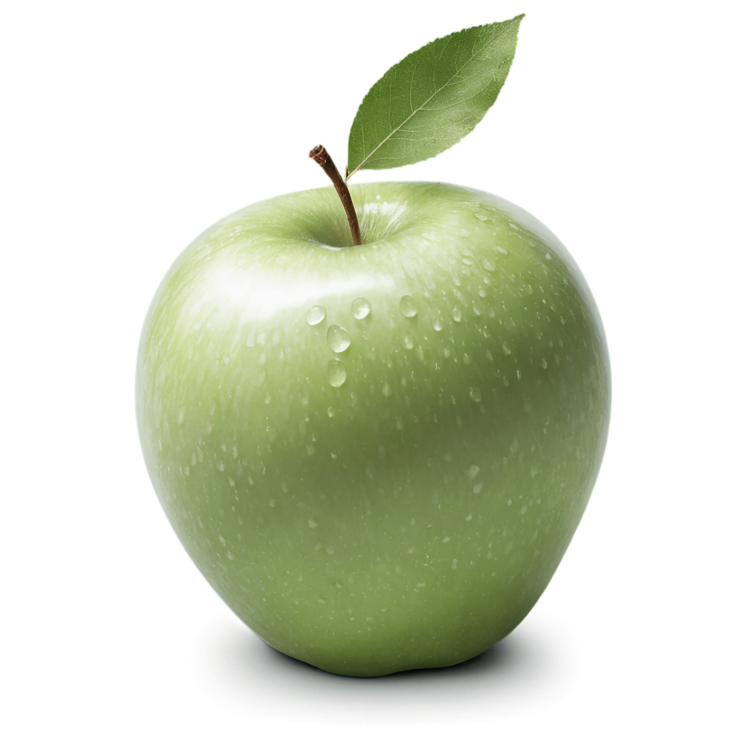 Green apple fruit isolated on transparent background #219
