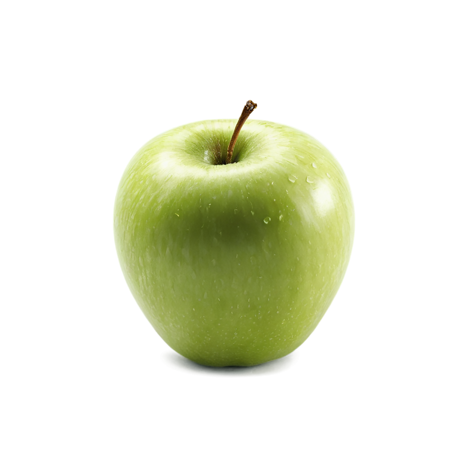 Green apple fruit isolated on transparent background #221
