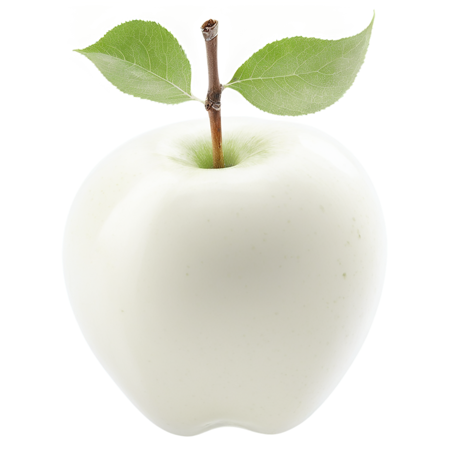 White apple fruit isolated on transparent background #225