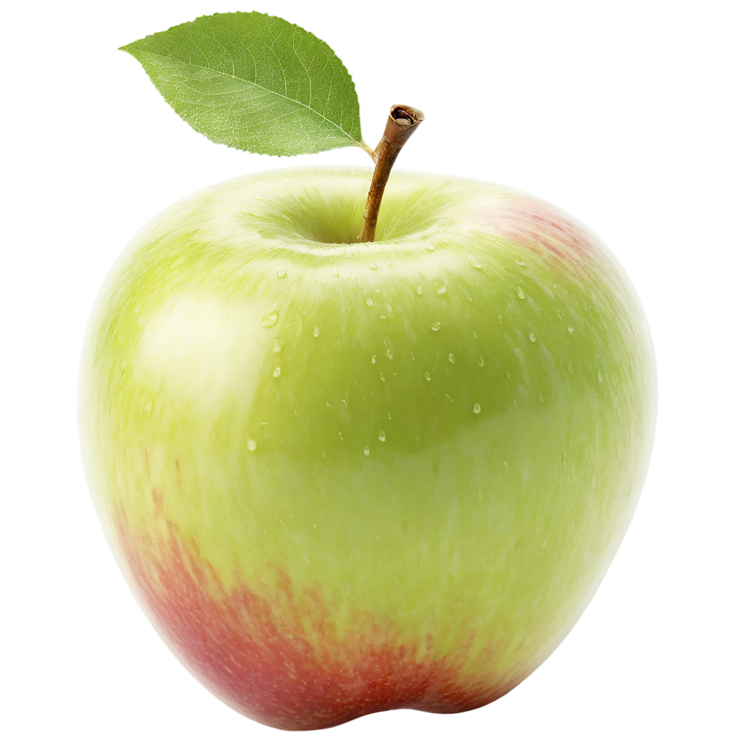 Red and green apple fruit isolated on transparent background #234