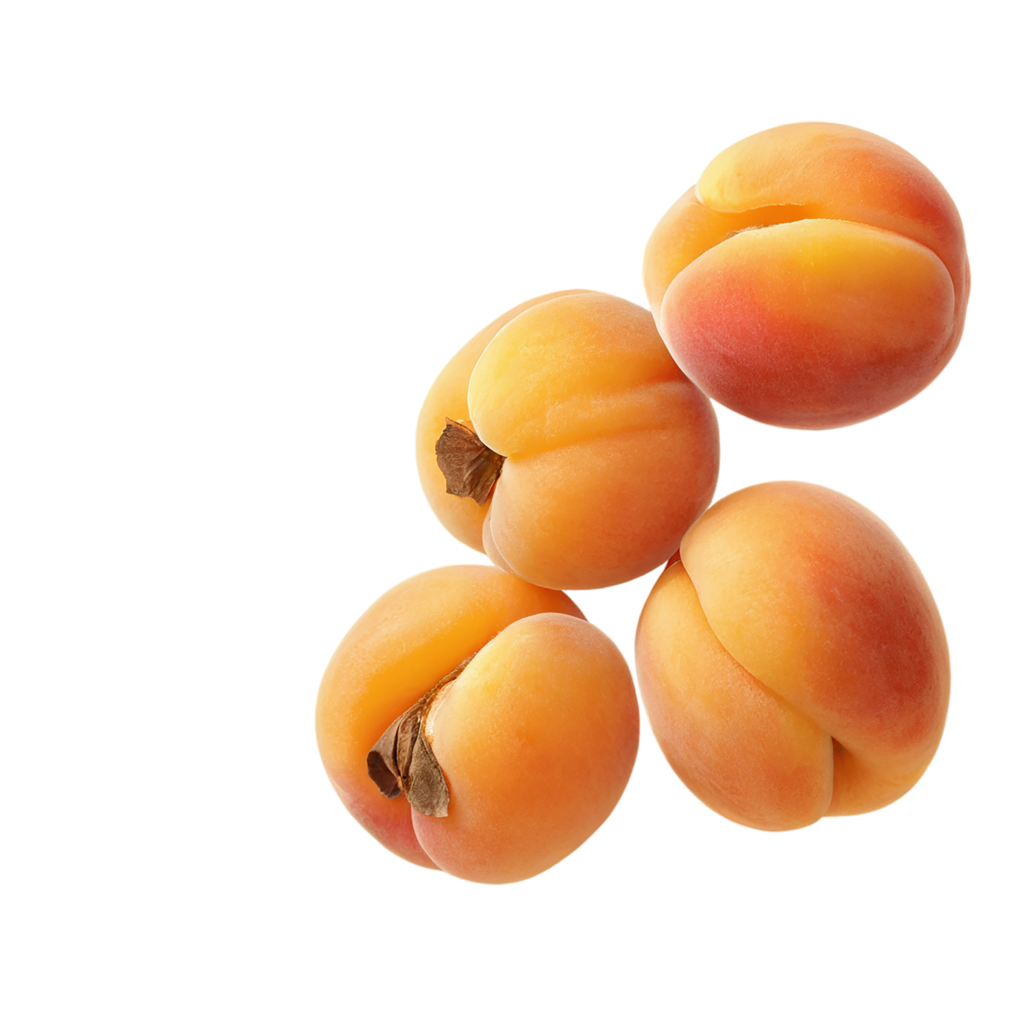 Apricot fruit isolated on transparent background #330