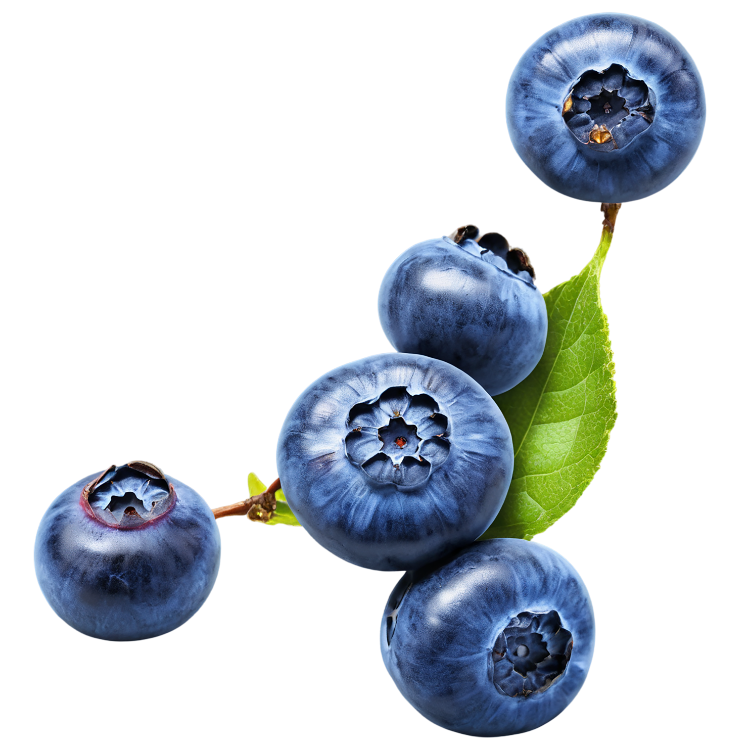 Blueberry fruit isolated on transparent background #512