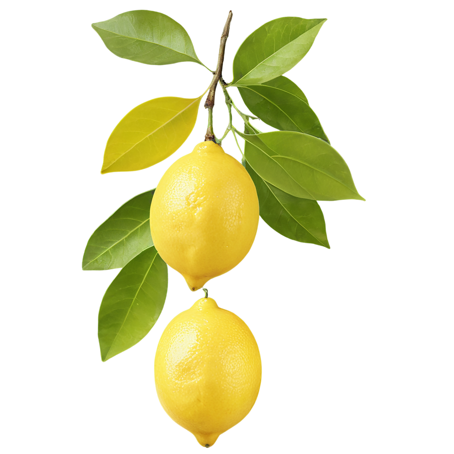 Lemon fruit isolated on transparent background #904
