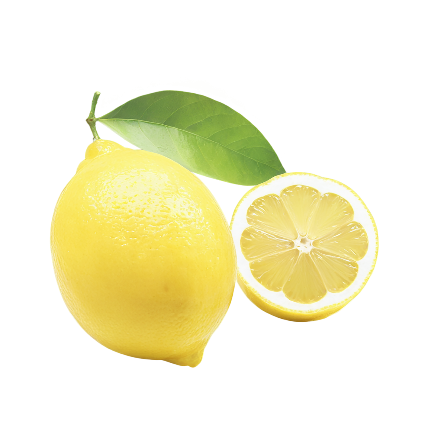 Lemon fruit isolated on transparent background #955