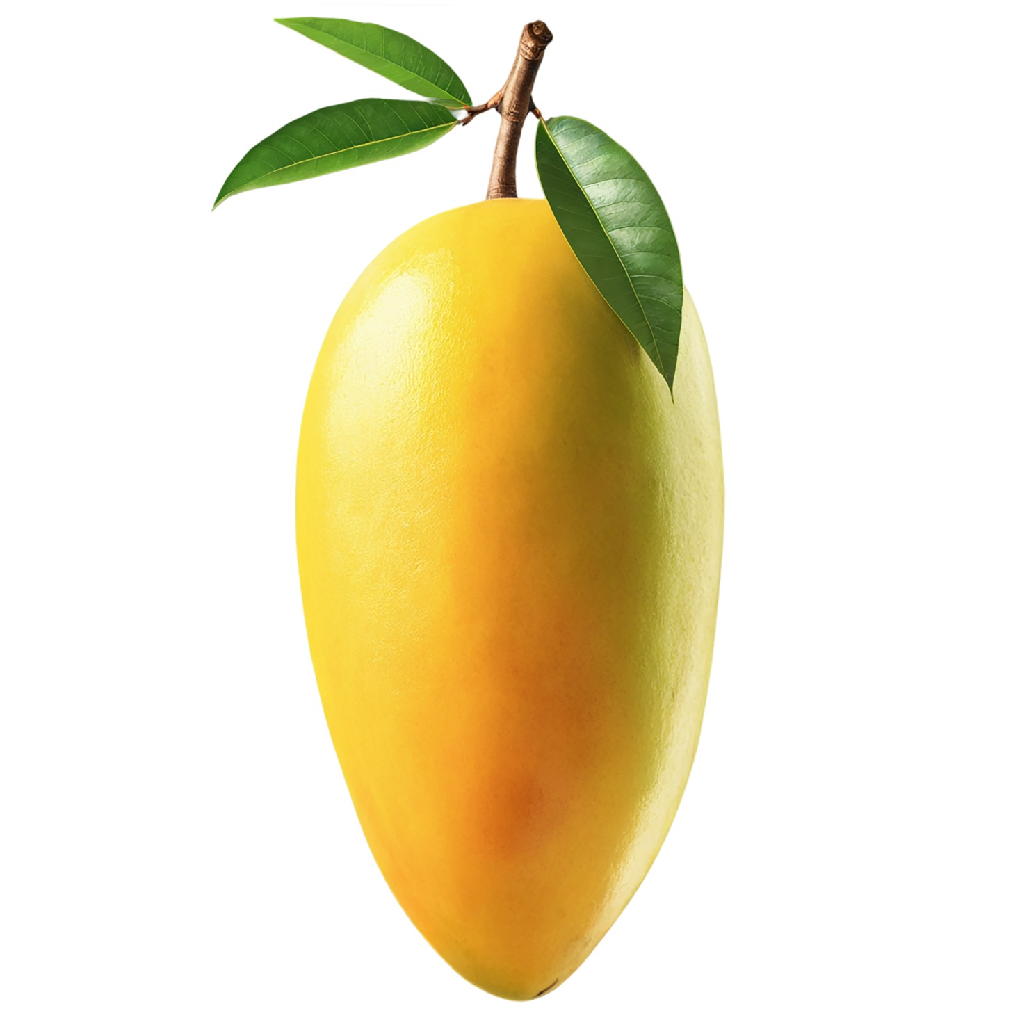 Mango fruit with leaf isolated on transparent background #1100