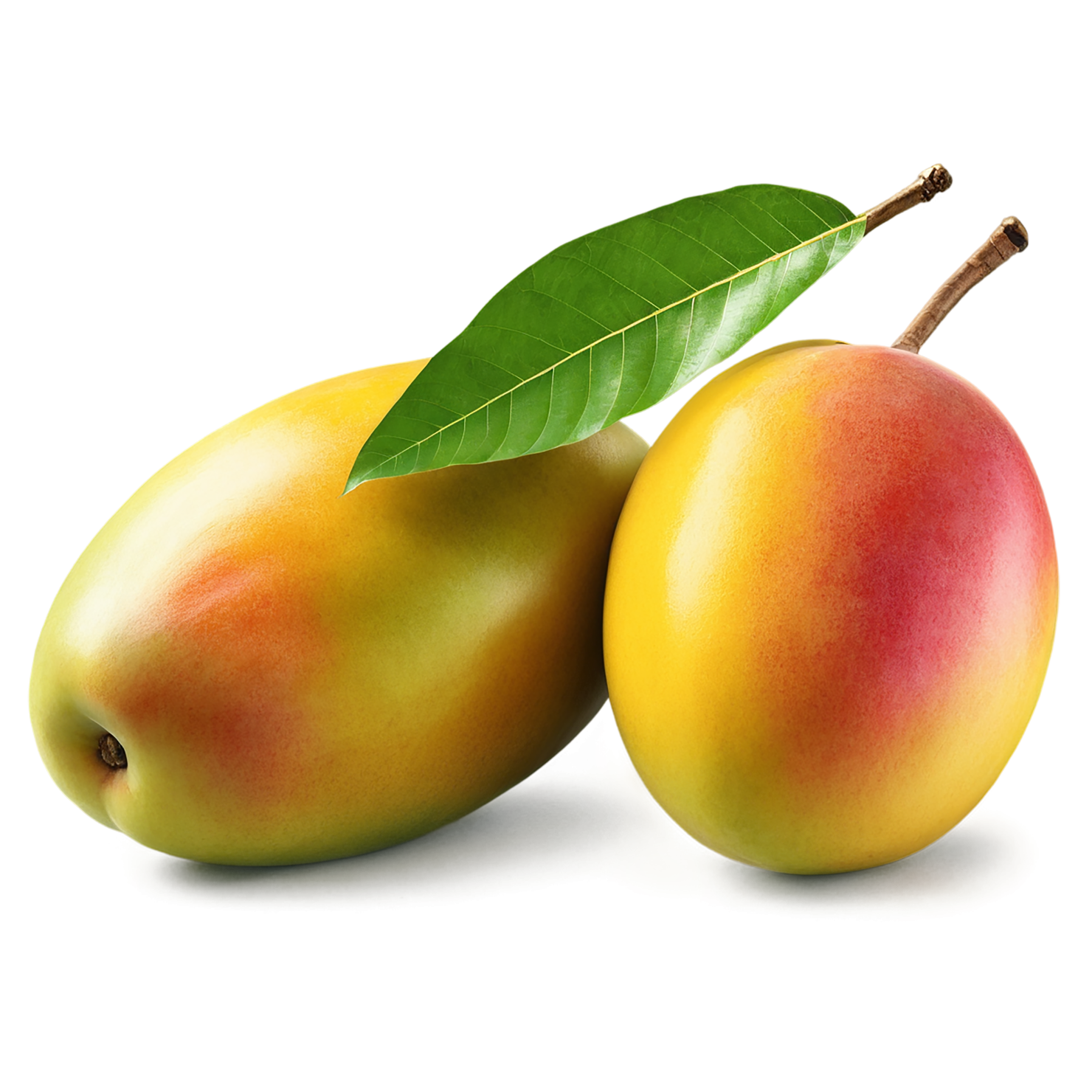 Mango fruit with leaf isolated on transparent background #1102