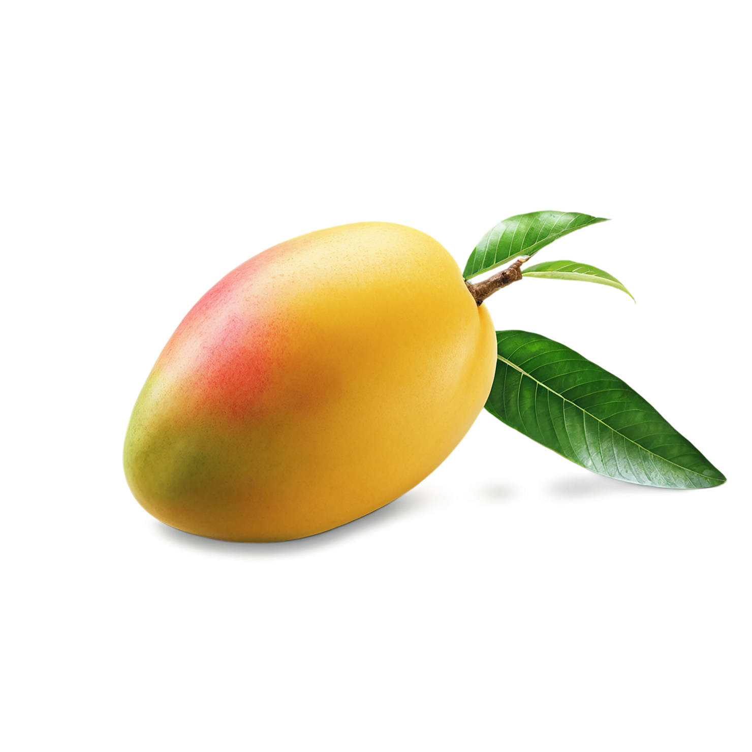 Mango fruit with leaf isolated on transparent background #1116