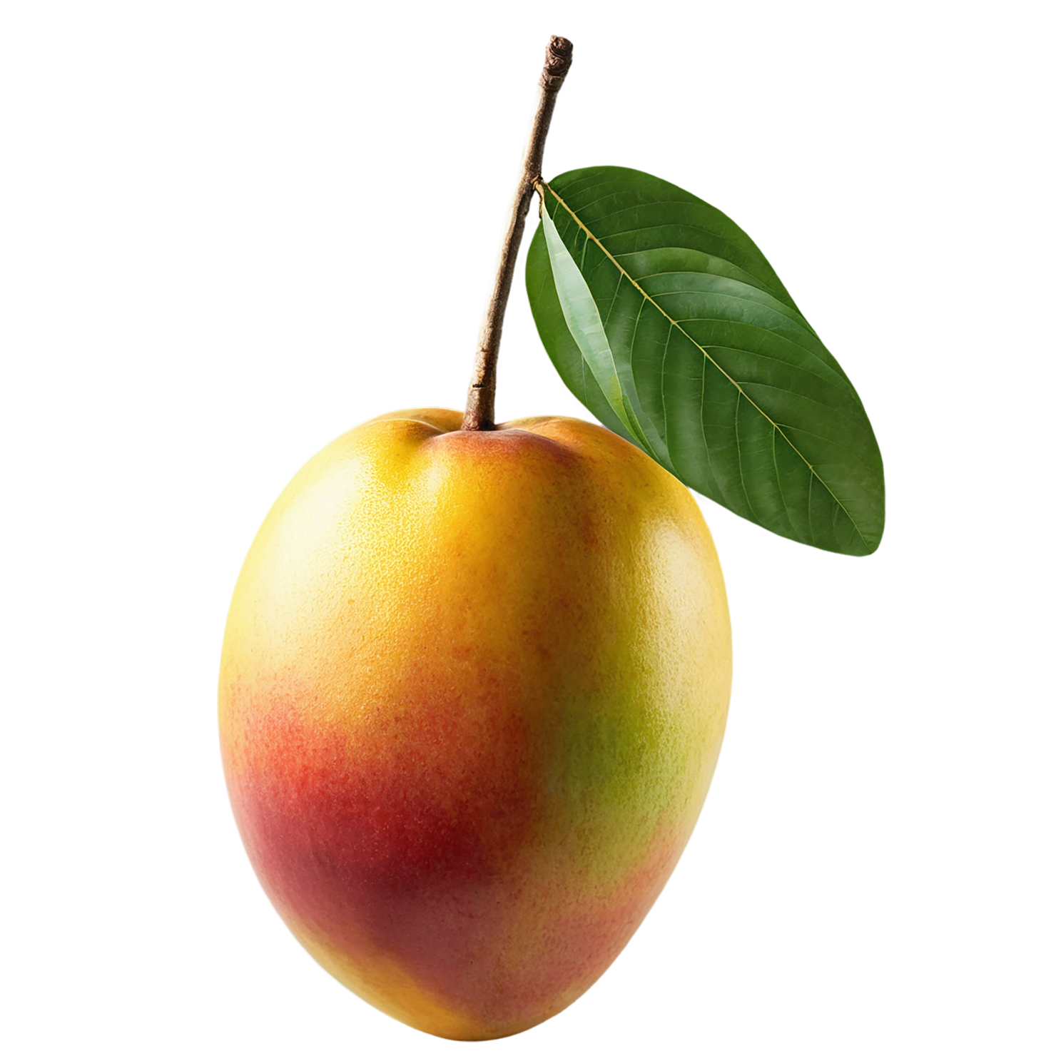 Mango fruit with leaf isolated on transparent background #1117