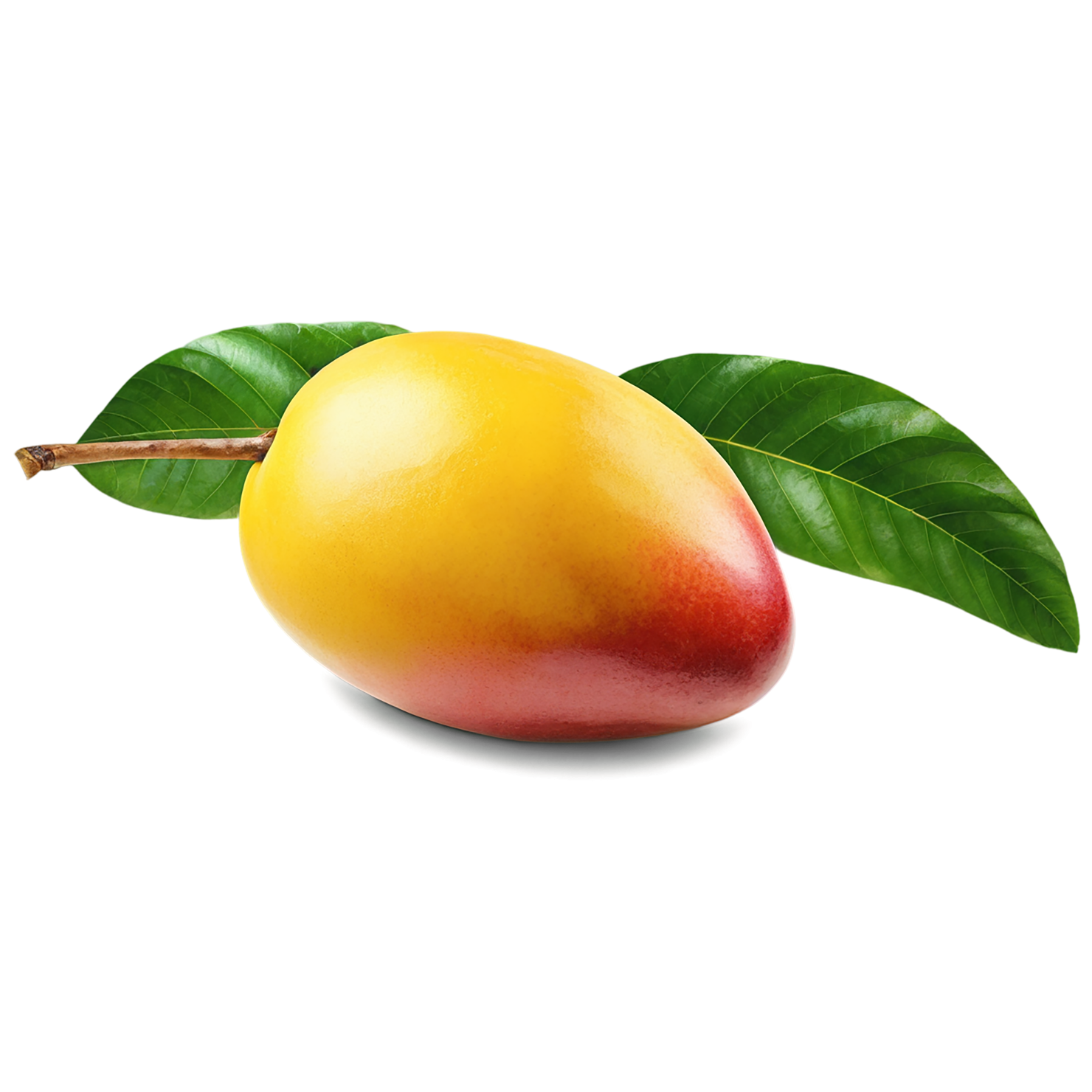 Mango fruit with leaf isolated on transparent background #1120