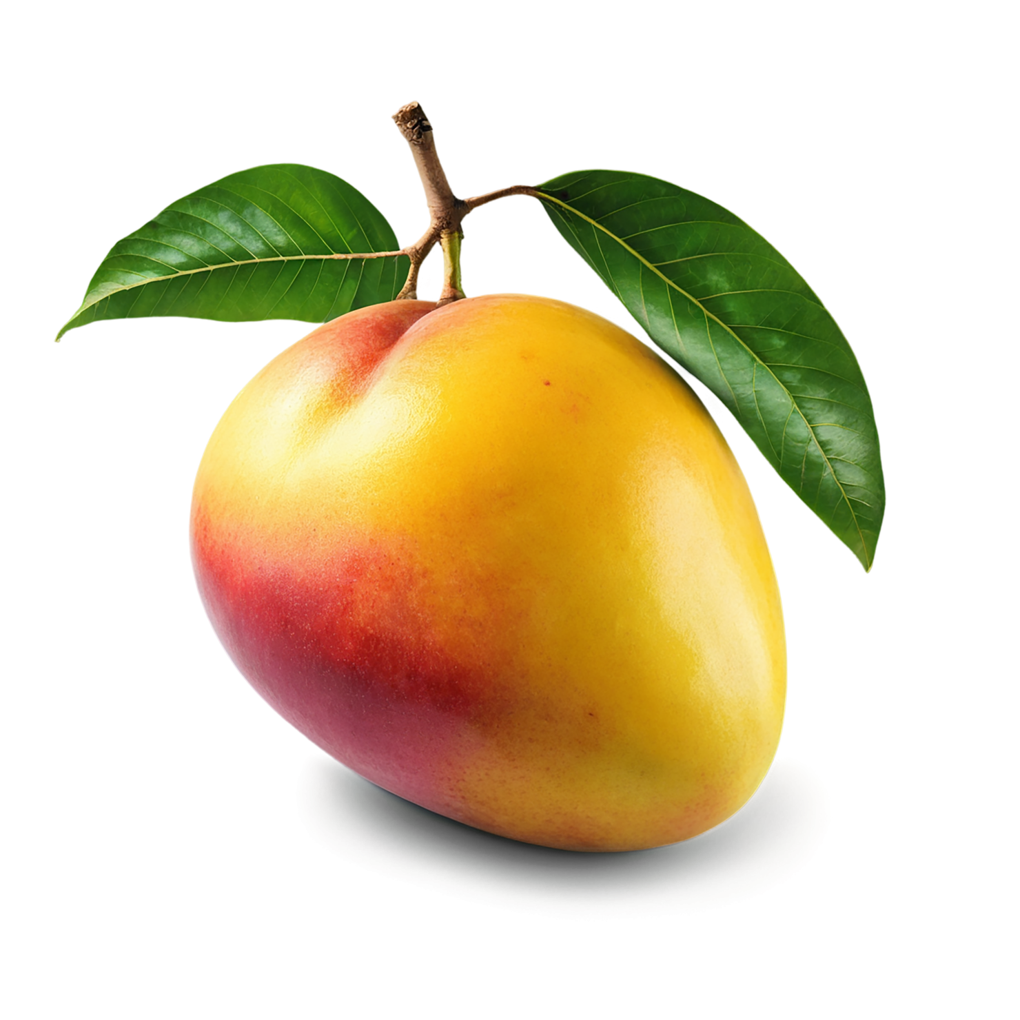 Mango fruit with leaf isolated on transparent background #1121