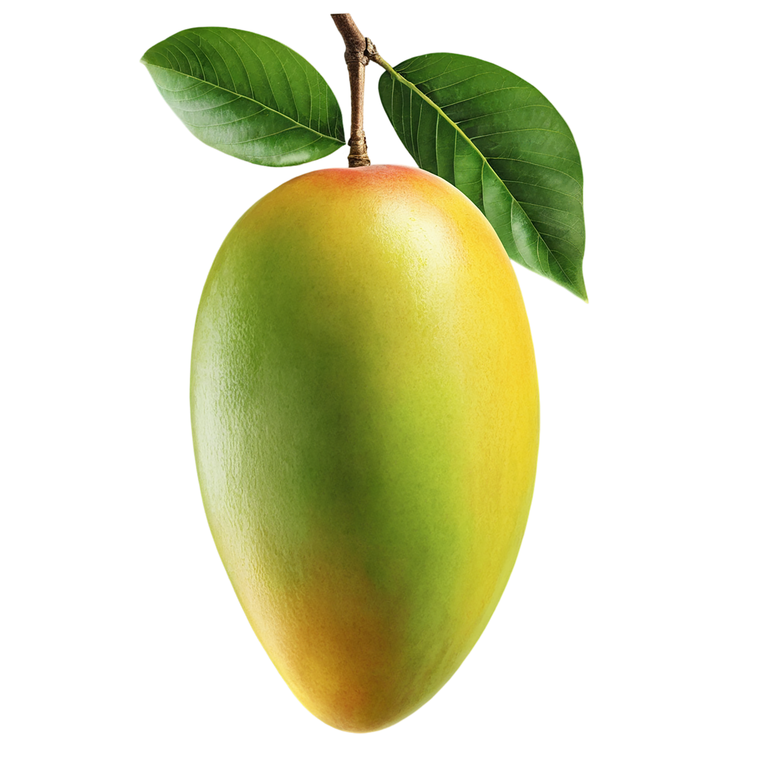 Mango fruit with leaf isolated on transparent background #1123