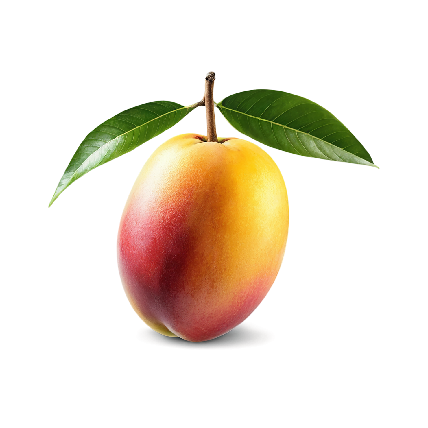 Mango fruit with leaf isolated on transparent background #1127
