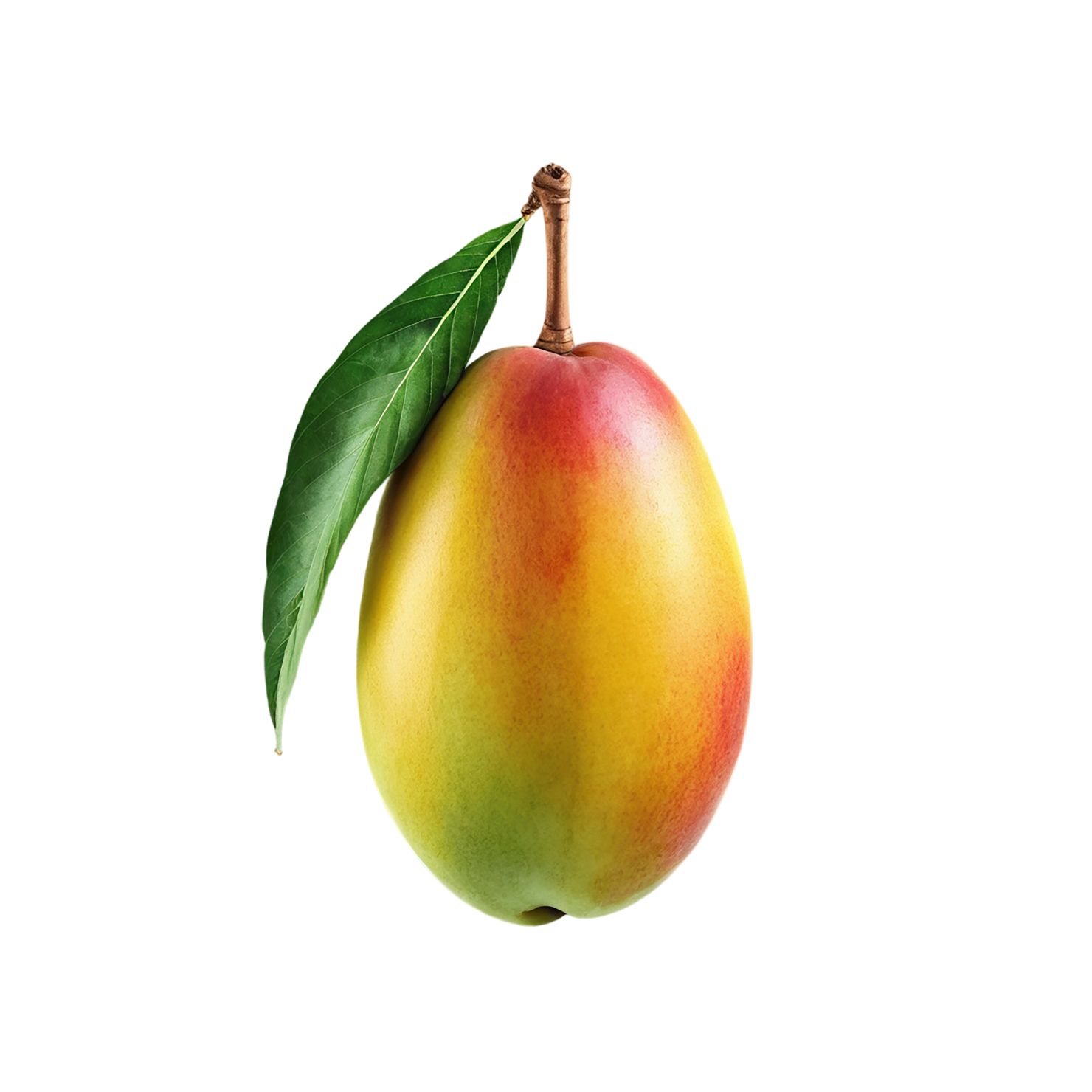 Mango fruit with leaf isolated on transparent background #1144