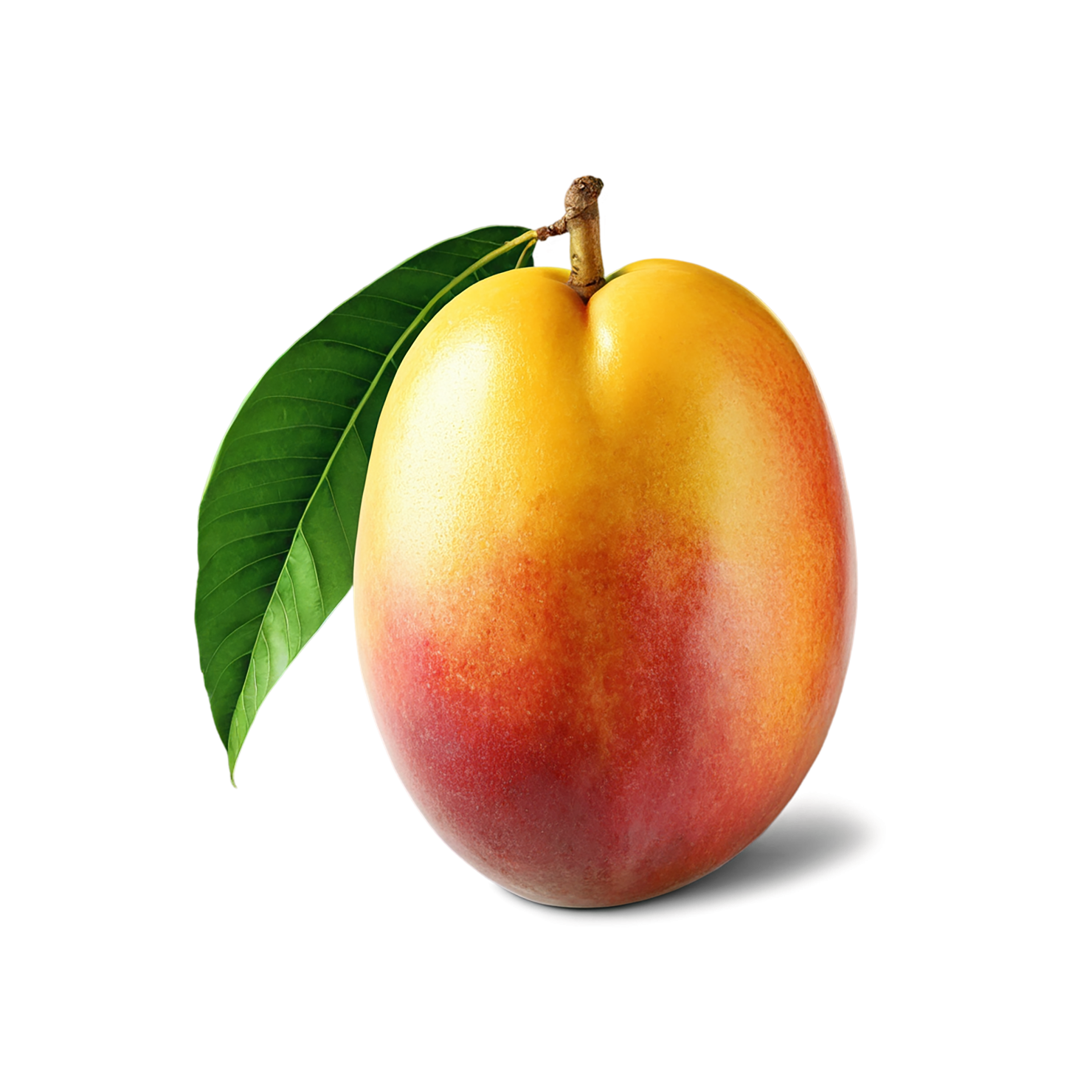 Mango fruit with leaf isolated on transparent background #1147