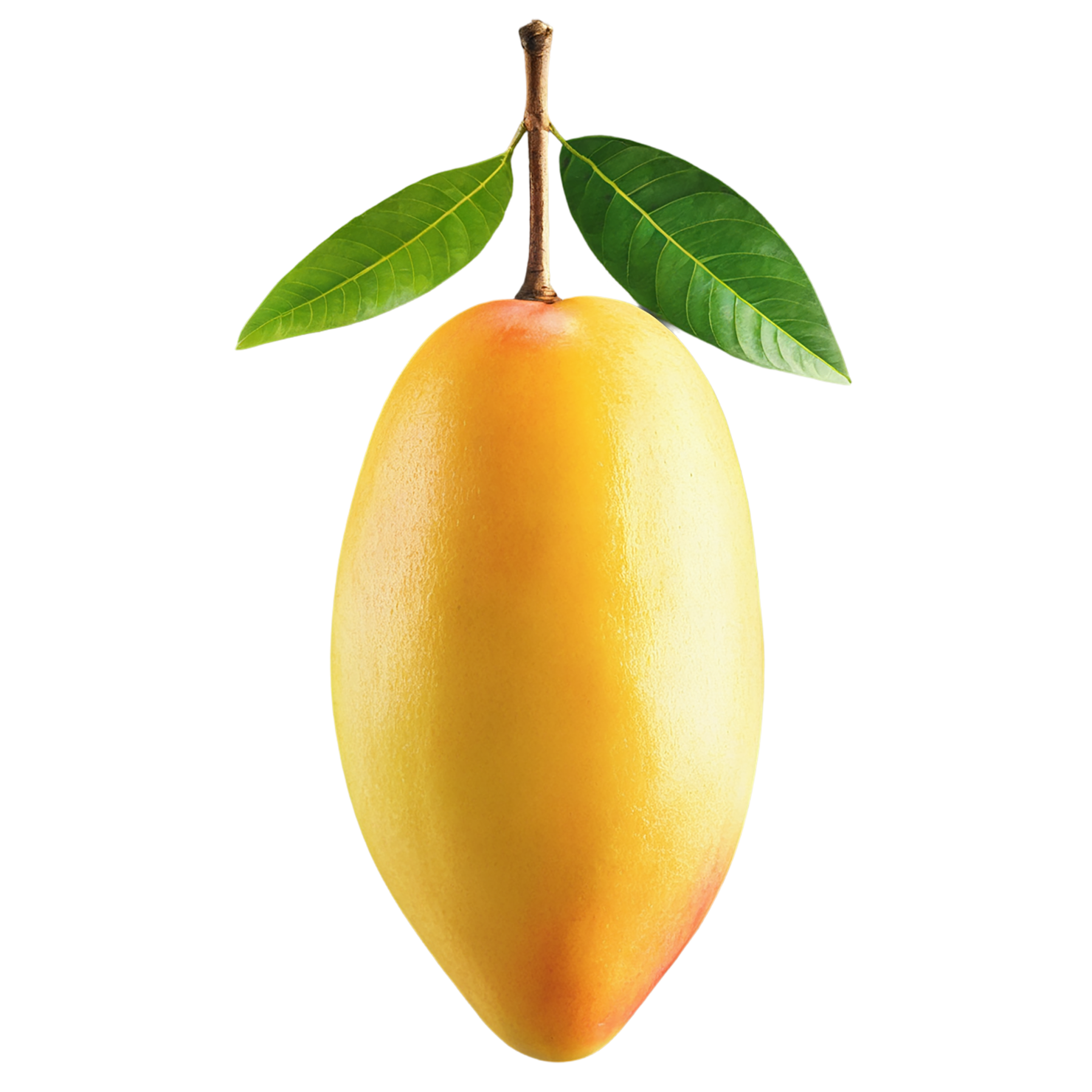 Mango fruit with leaf isolated on transparent background #1149