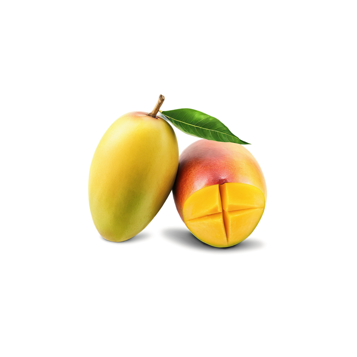 Mango fruit with leaf isolated on transparent background #1161