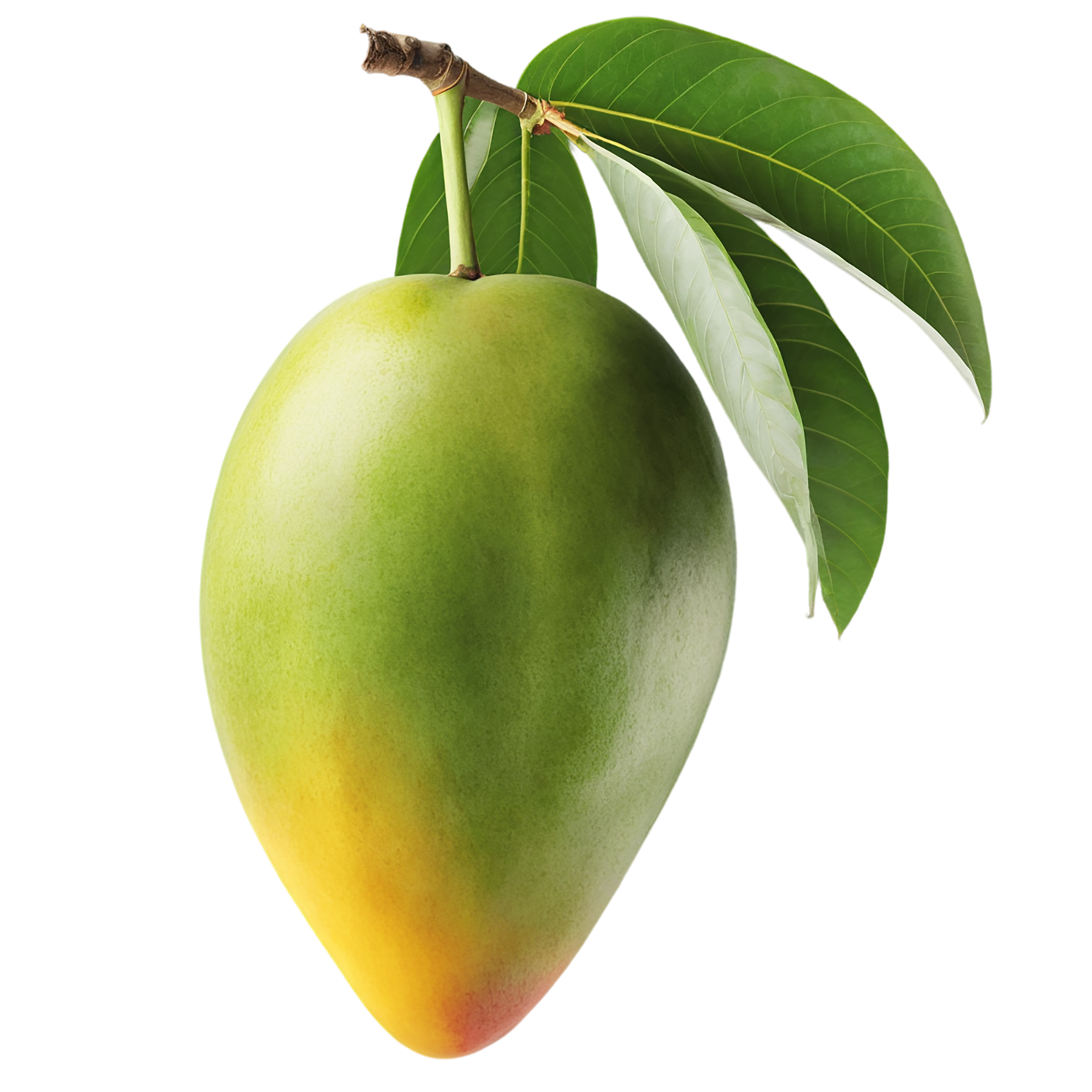 Mango fruit with leaf isolated on transparent background #1169