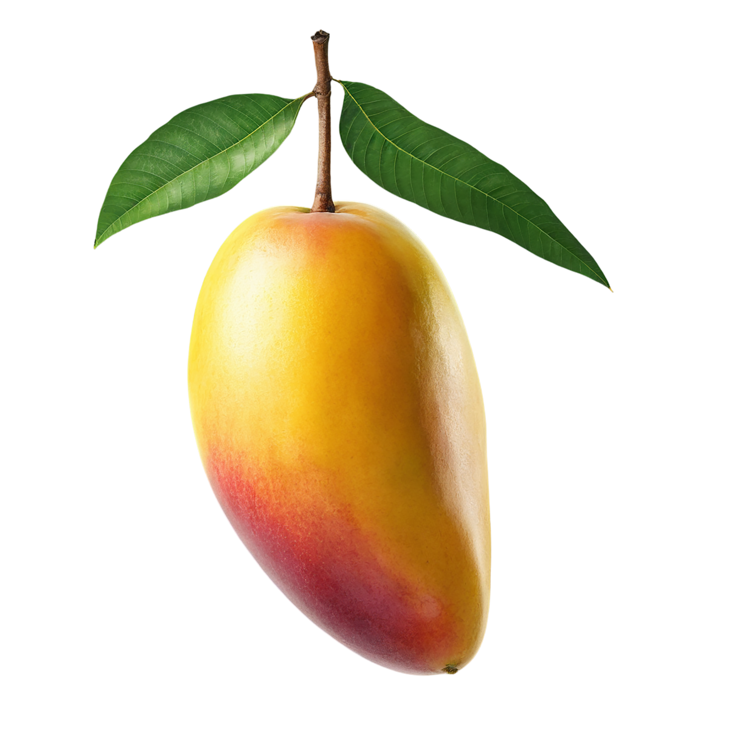 Mango fruit with leaf isolated on transparent background #1175