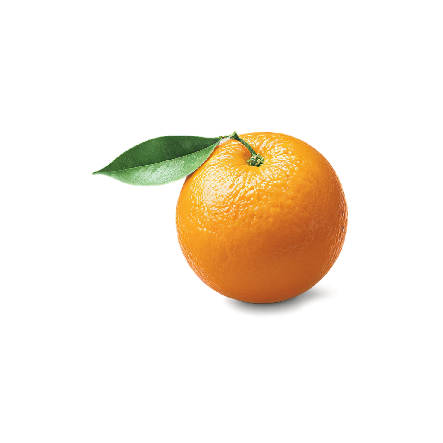 Orange fruit with leaf isolated on transparent background #1185