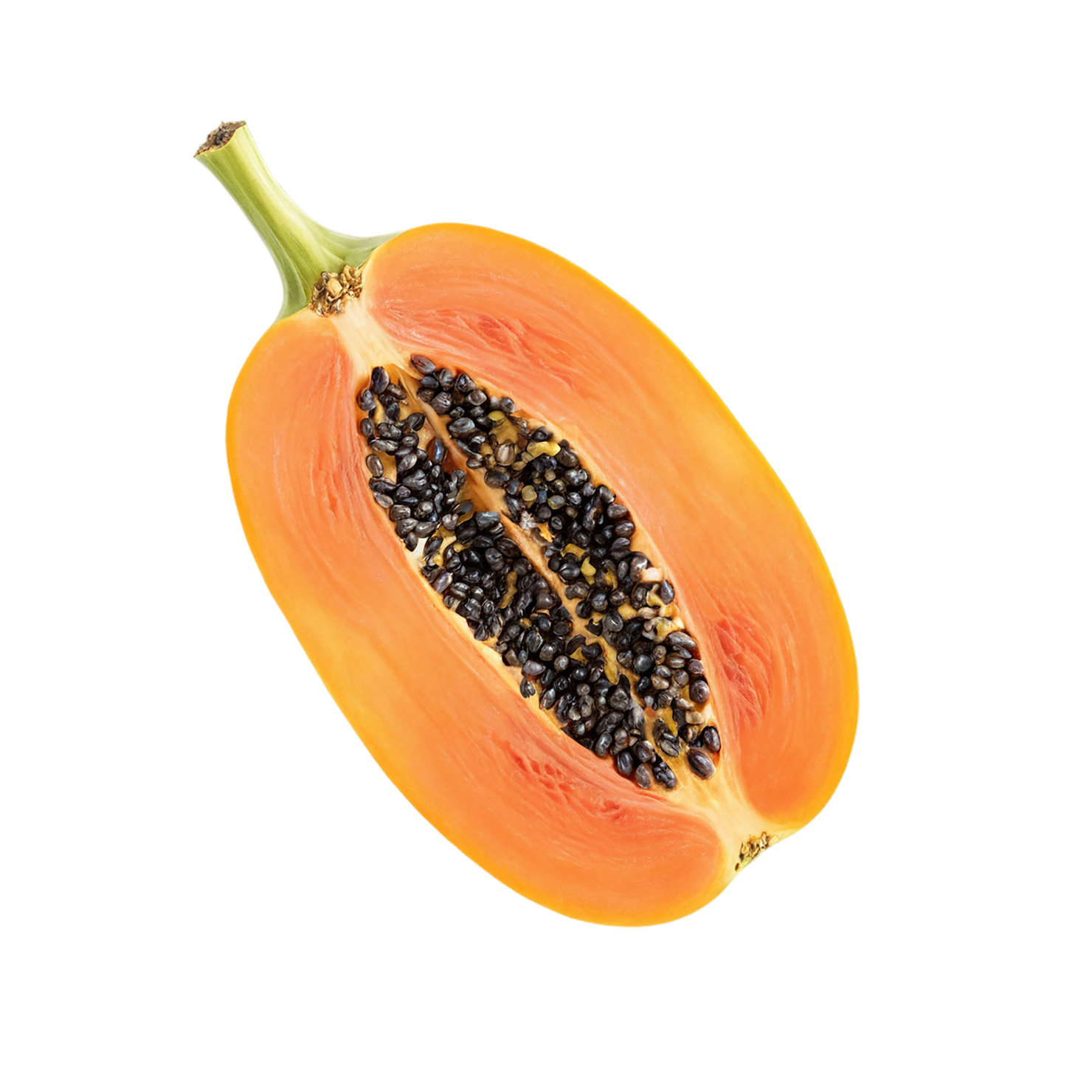 Papaya fruit isolated on transparent background #1281