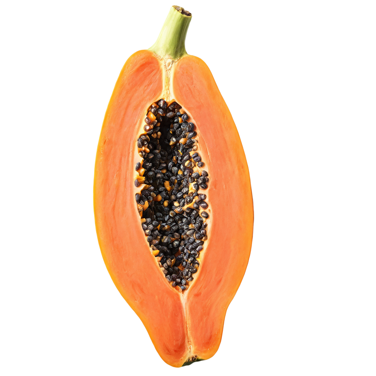 Papaya fruit isolated on transparent background #1291
