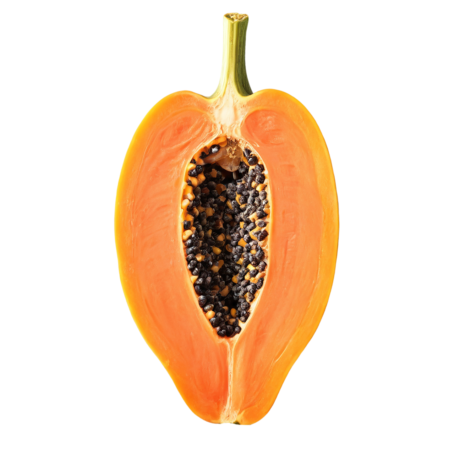 Papaya fruit isolated on transparent background #1292