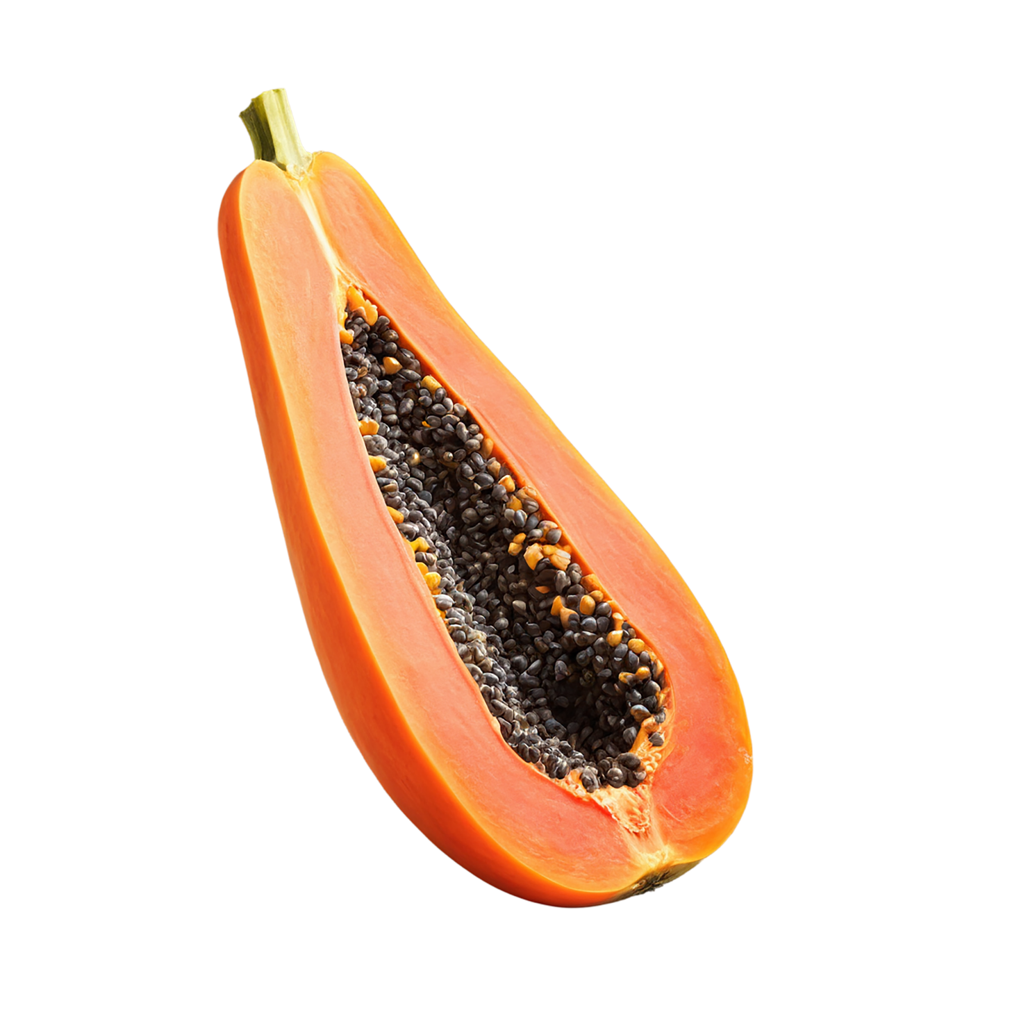 Papaya fruit isolated on transparent background #1295