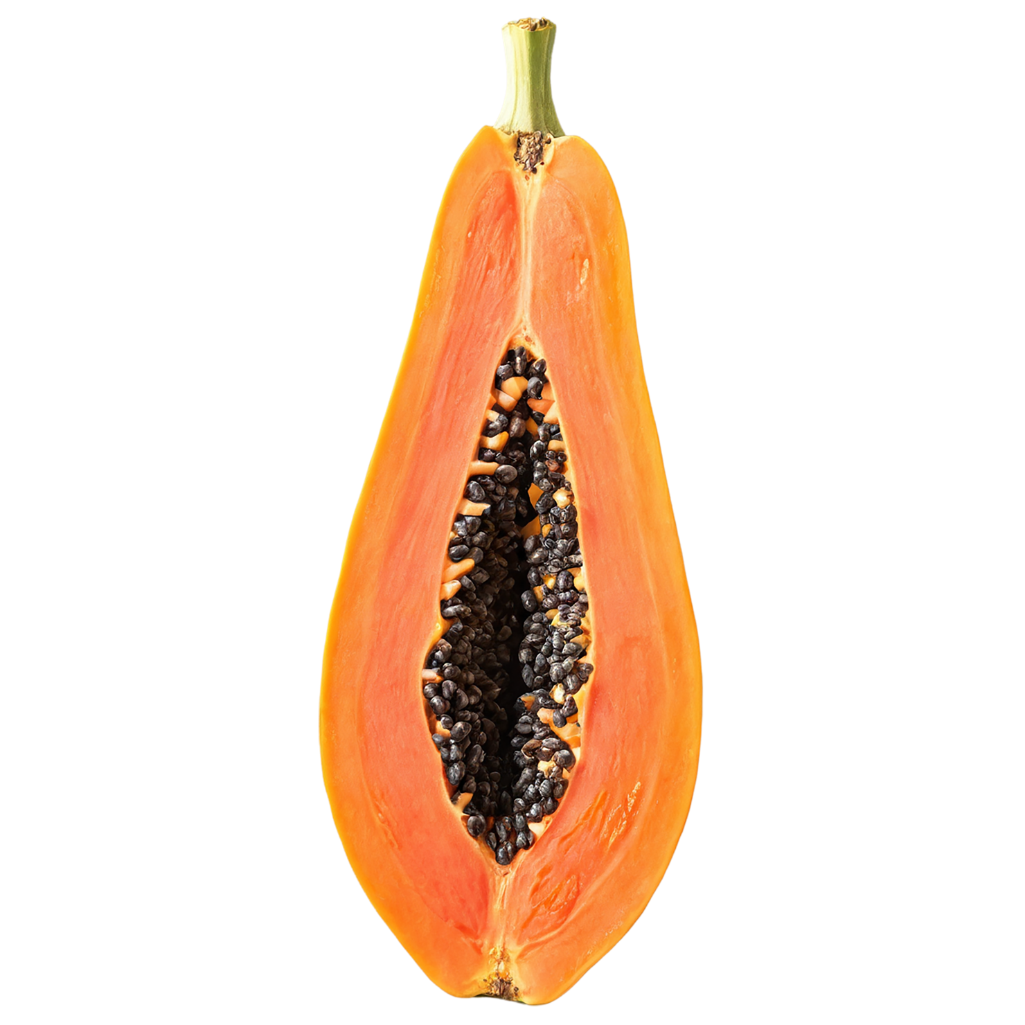 Papaya fruit isolated on transparent background #1296