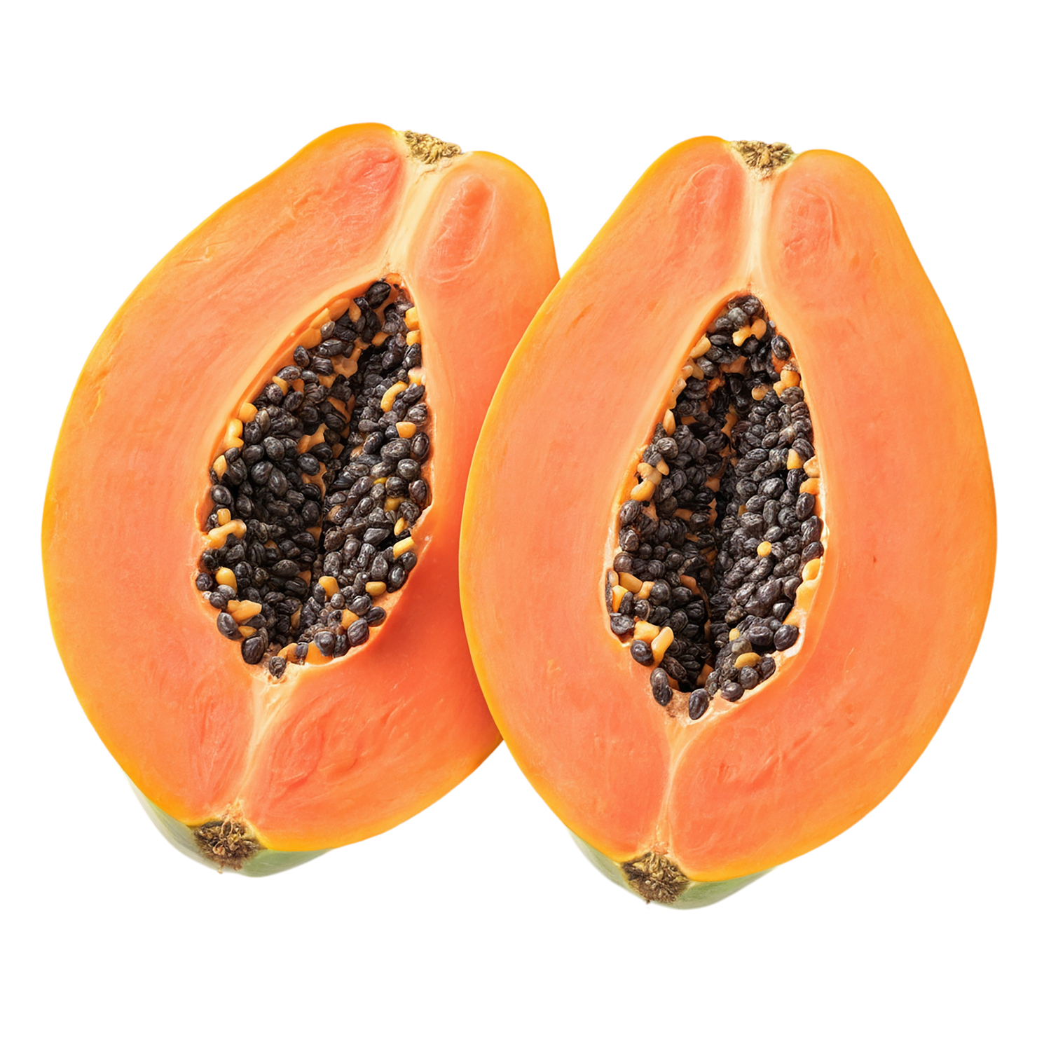 Papaya fruit isolated on transparent background #1297