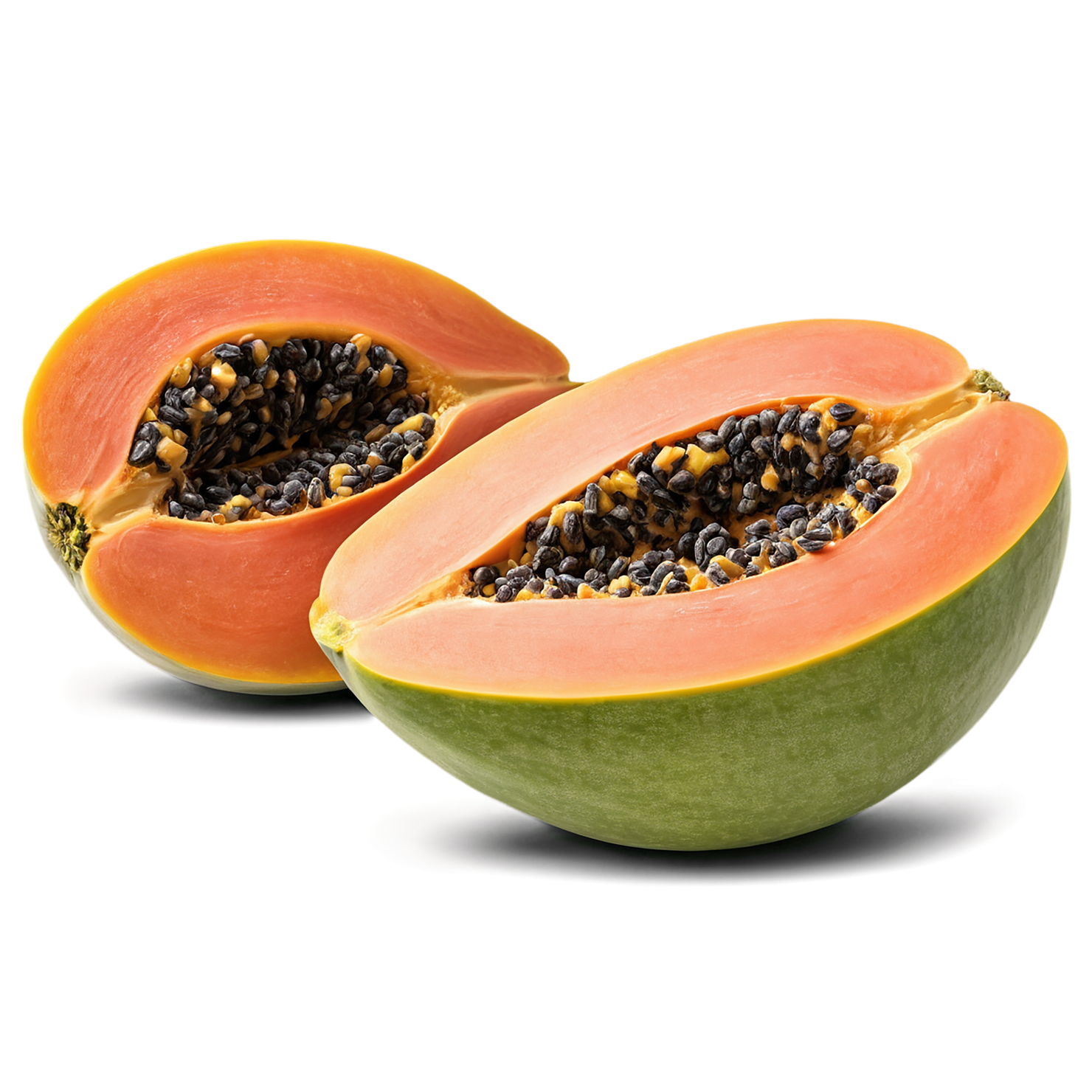 Papaya fruit isolated on transparent background #1300