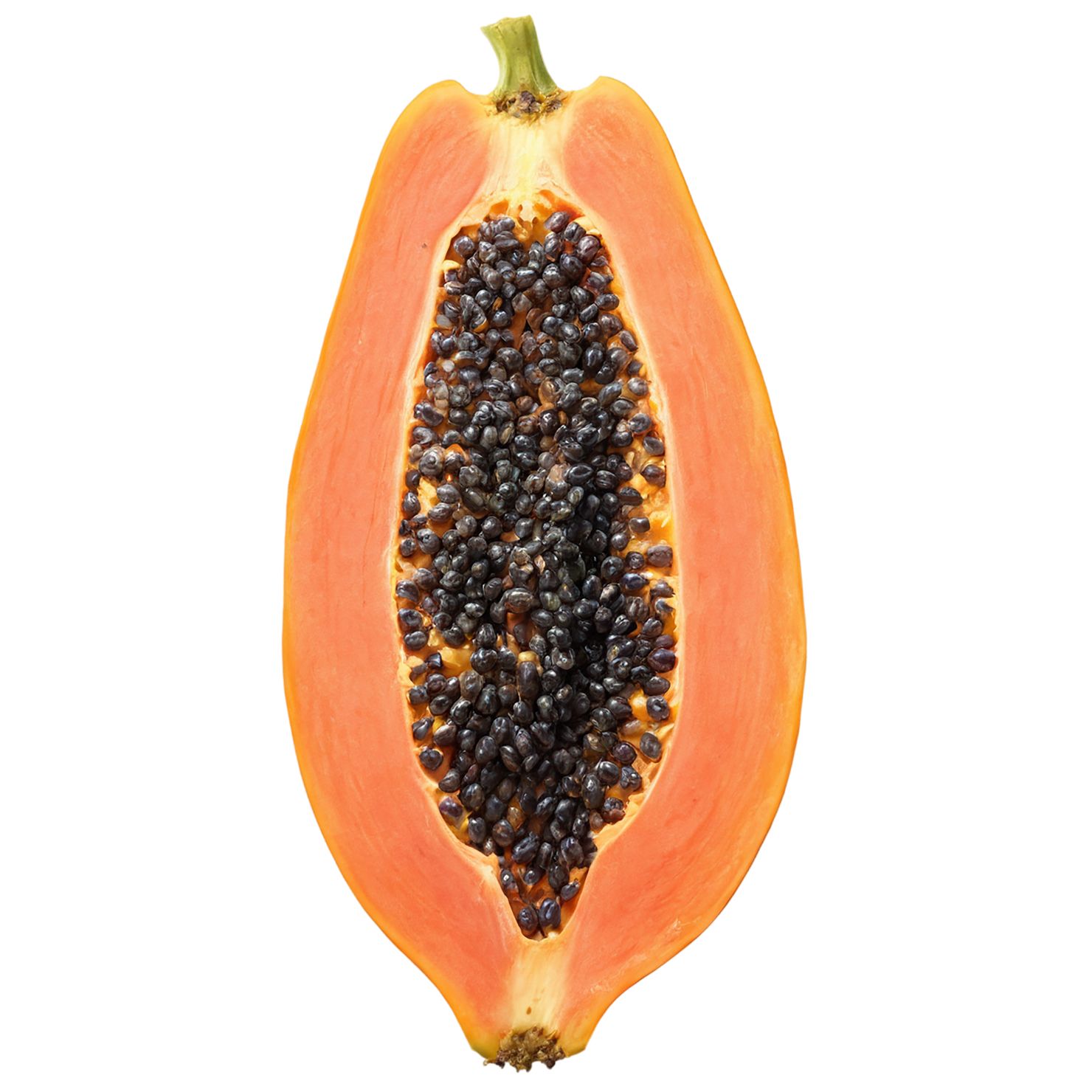 Papaya fruit isolated on transparent background #1301
