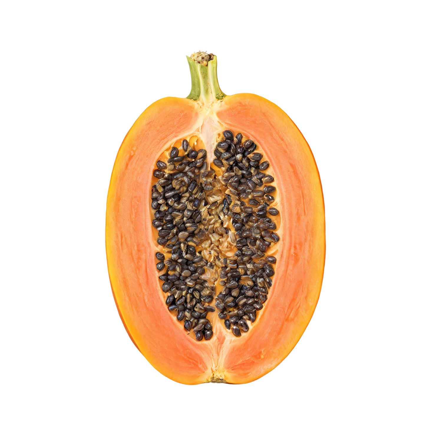 Papaya fruit isolated on transparent background #1302