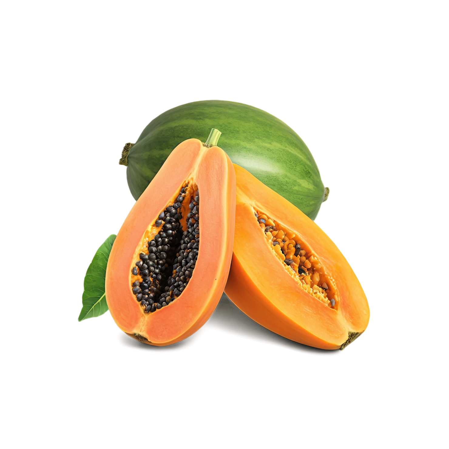 Papaya fruit isolated on transparent background #1304