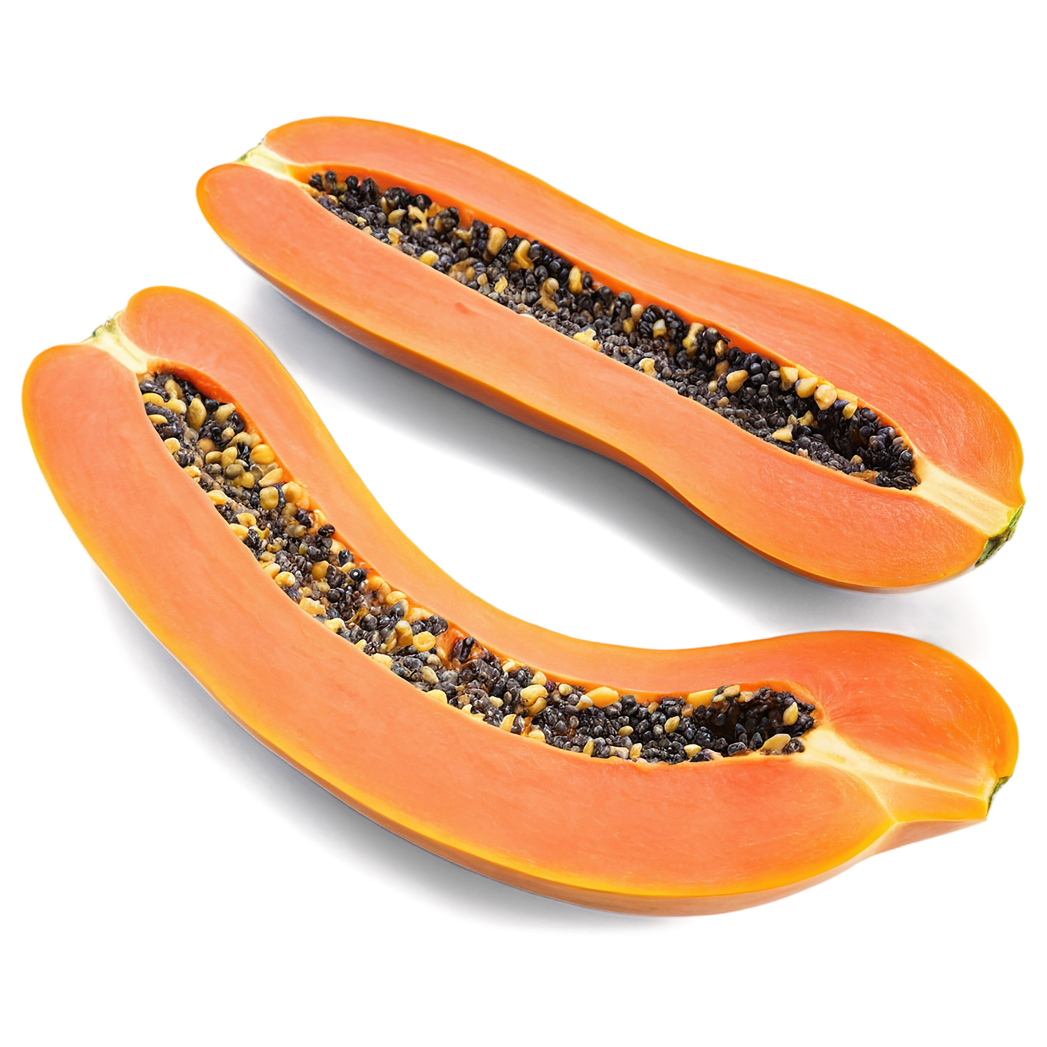 Papaya fruit isolated on transparent background #1312