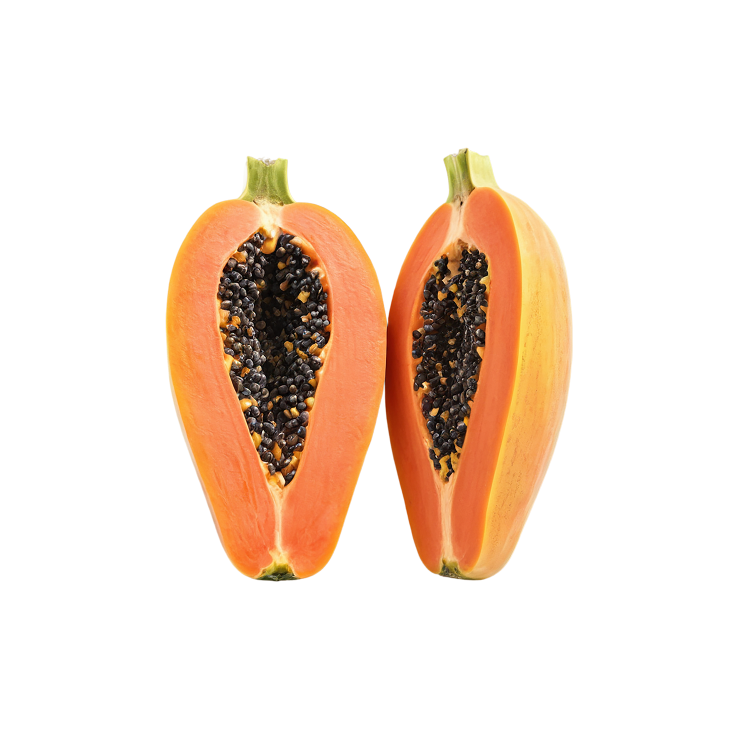 Papaya fruit isolated on transparent background #1314