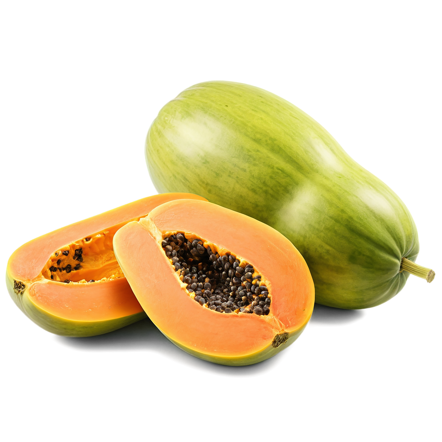 Papaya fruit isolated on transparent background #1315